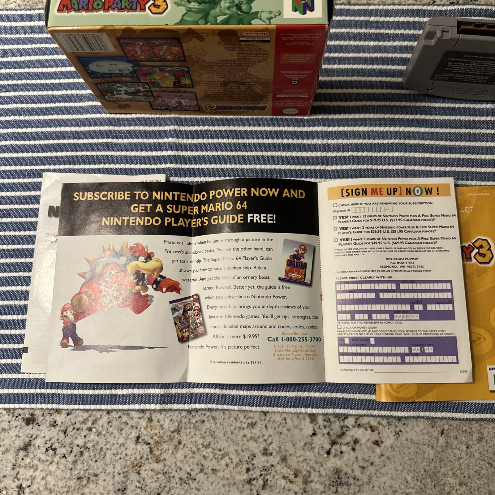 Mario Party 3 (Nintendo 64) COMPLETE w/ Box, Manual, Cartridge