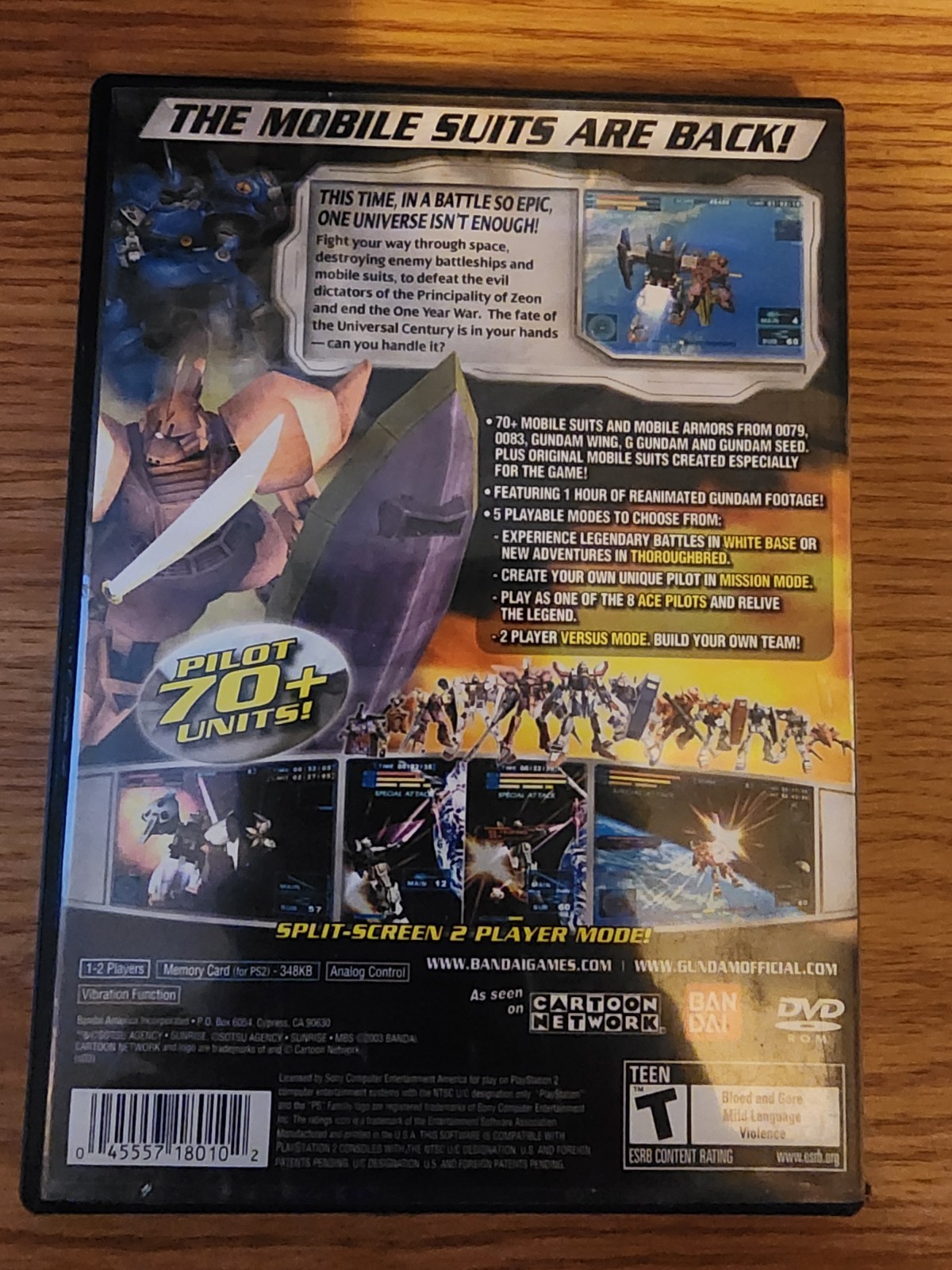 Mobile Suit Gundam: Encounters in Space (Sony PlayStation 2, 2003) Untested