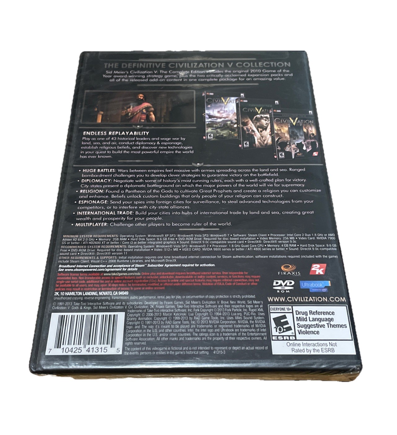 Sid Meier’s Civilization V: The Complete Edition (PC, 2014 Ships Free NEW SEALED