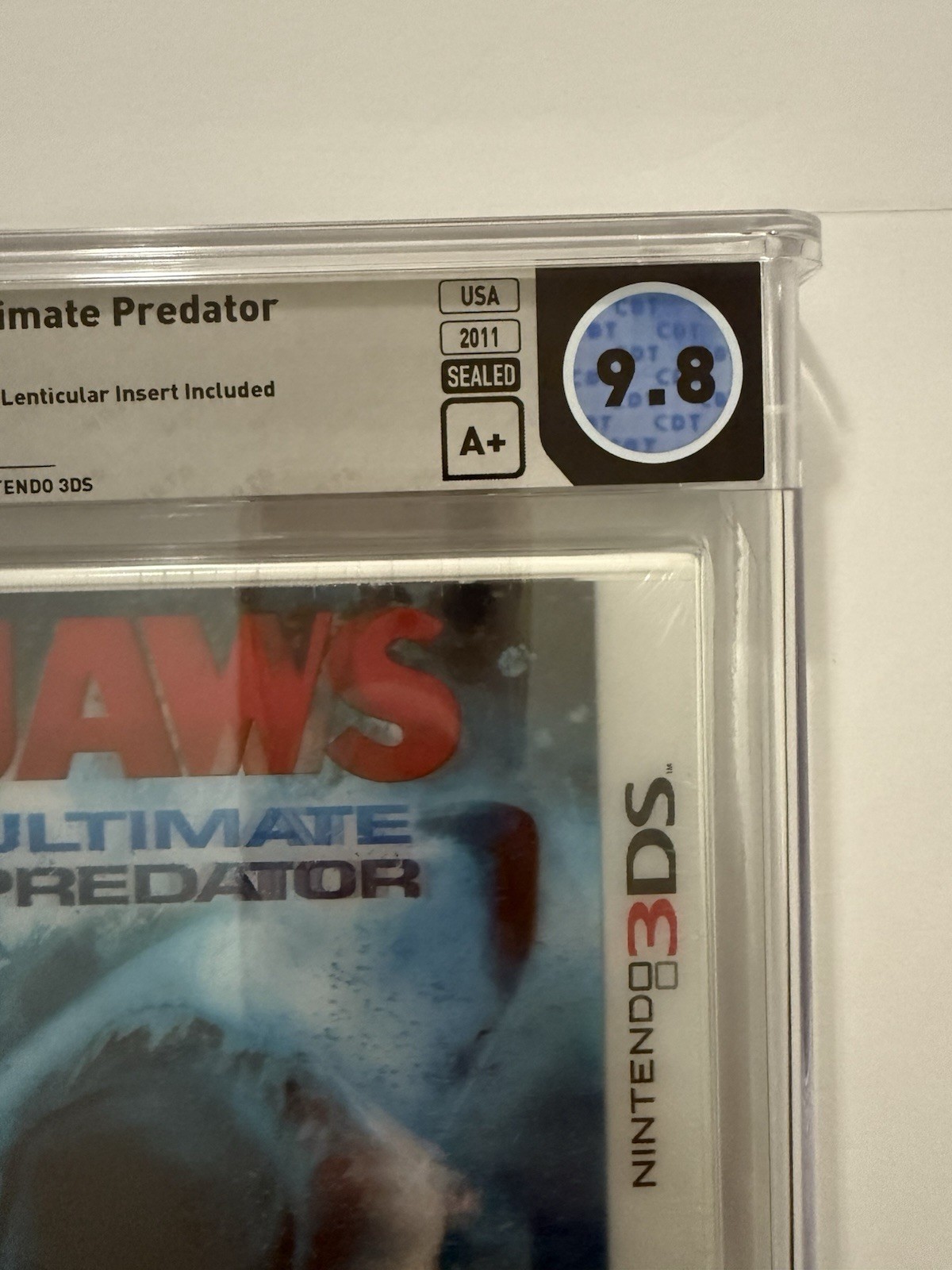 Jaws Ultimate Predator Nintendo 3DS NEW Wata 9.8 A+ SEALED Lenticular Cover