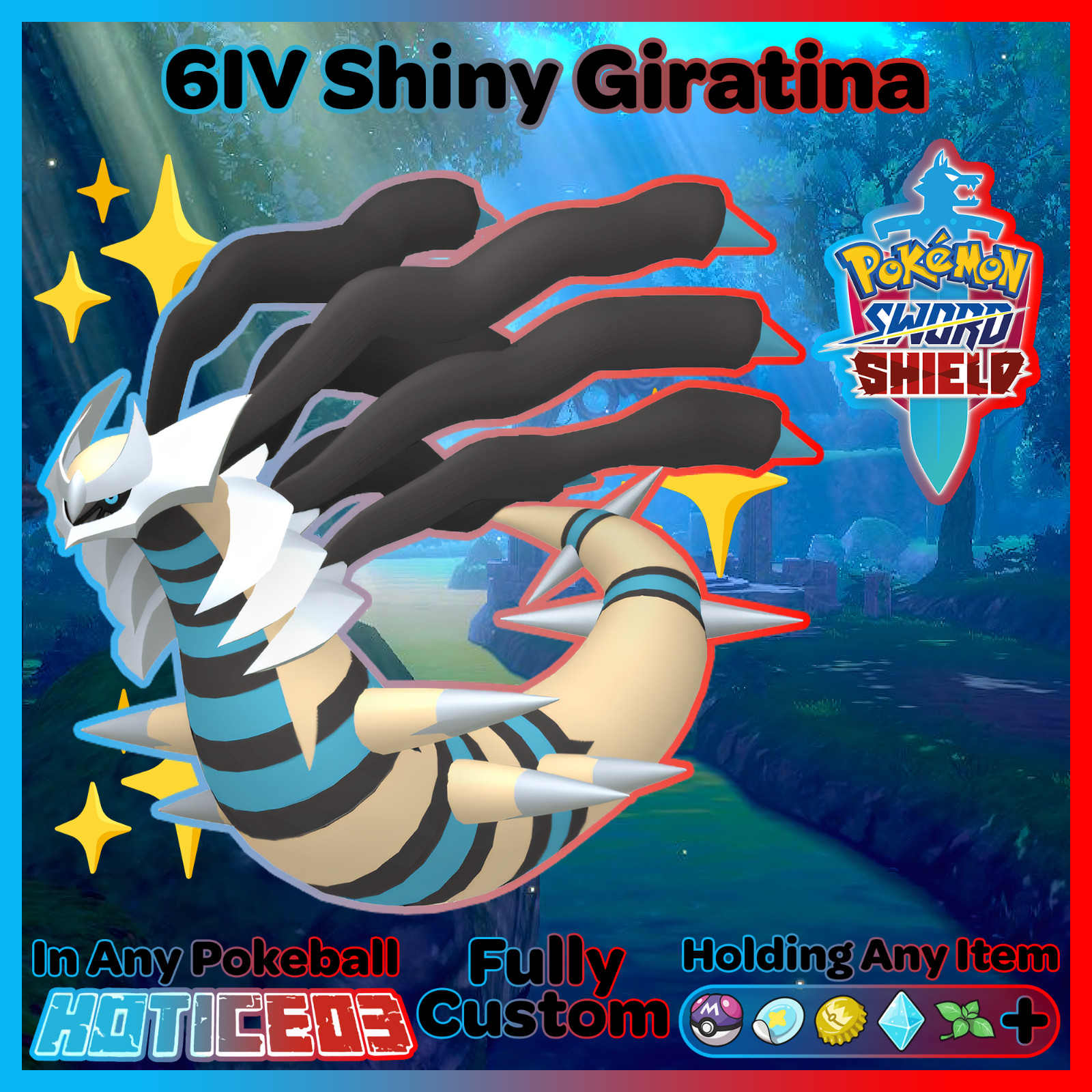 ✨ULTRA SHINY GIRATINA ✨ 6IV Legendary Event Pokemon SWORD and SHIELD +MasterBall