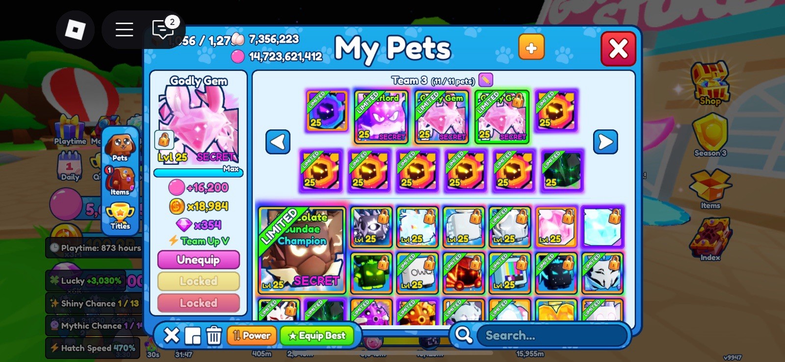 BGSI (Bubble Gum Simulator Infinity): Godly Gems
