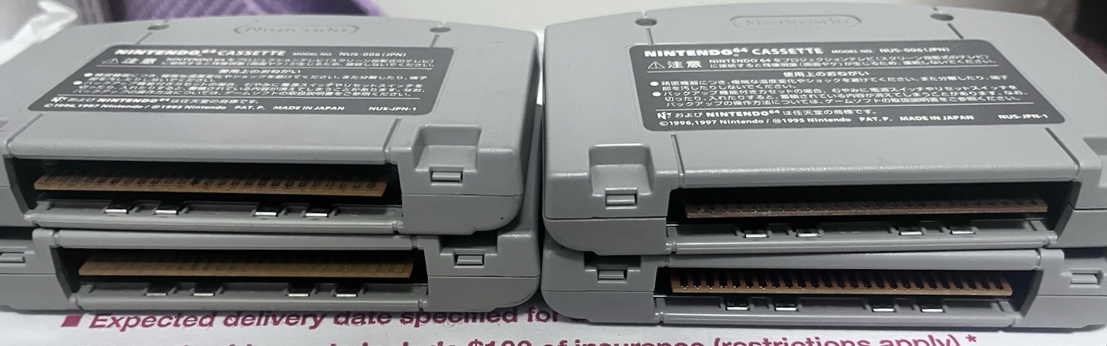 Japanese Nintendo 64 Cartridge Lot of 4 Untested / Clean