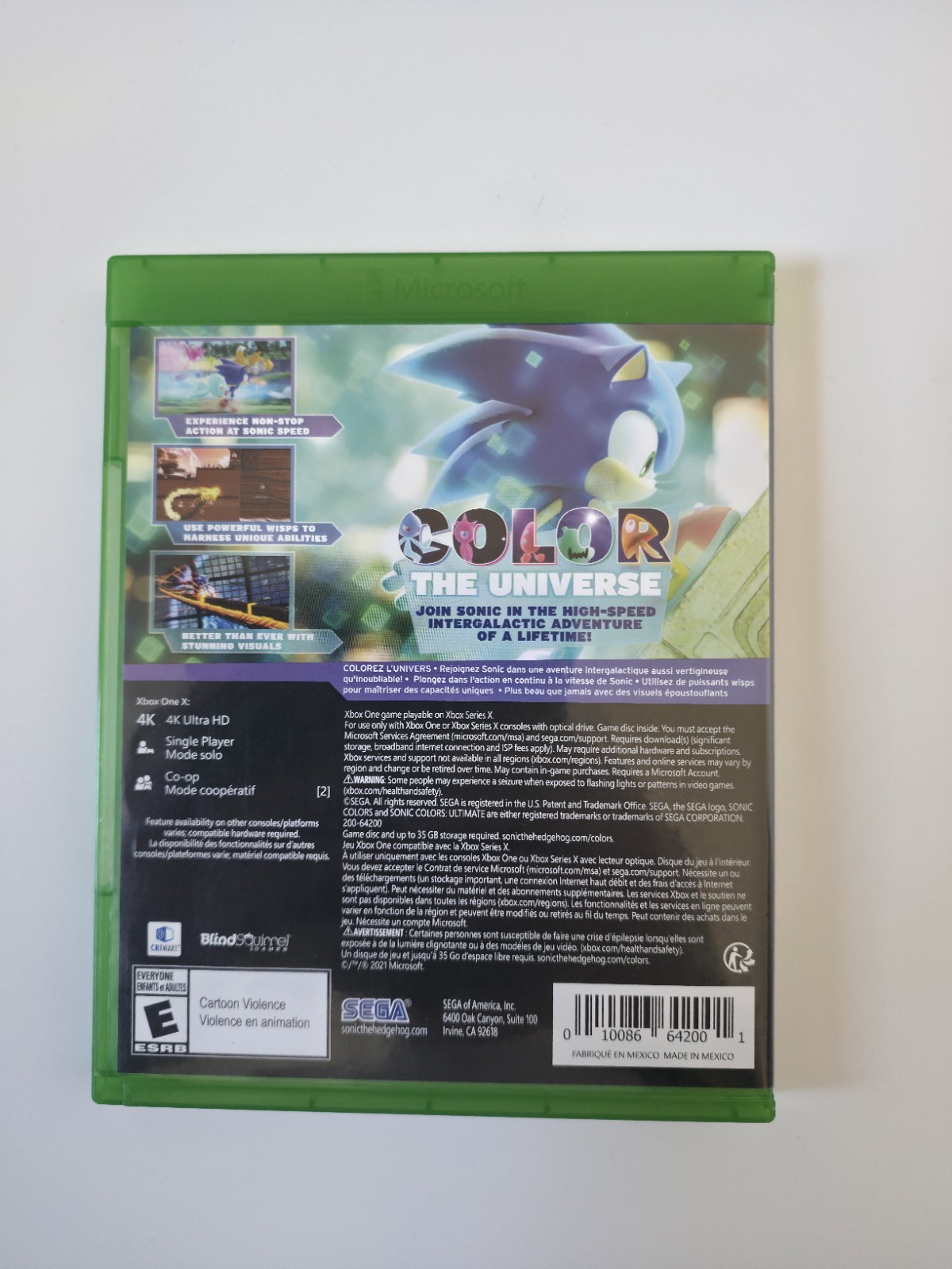 Sonic Colors Ultimate – ( Xbox One / Xbox Series X ) Complete Tested Working