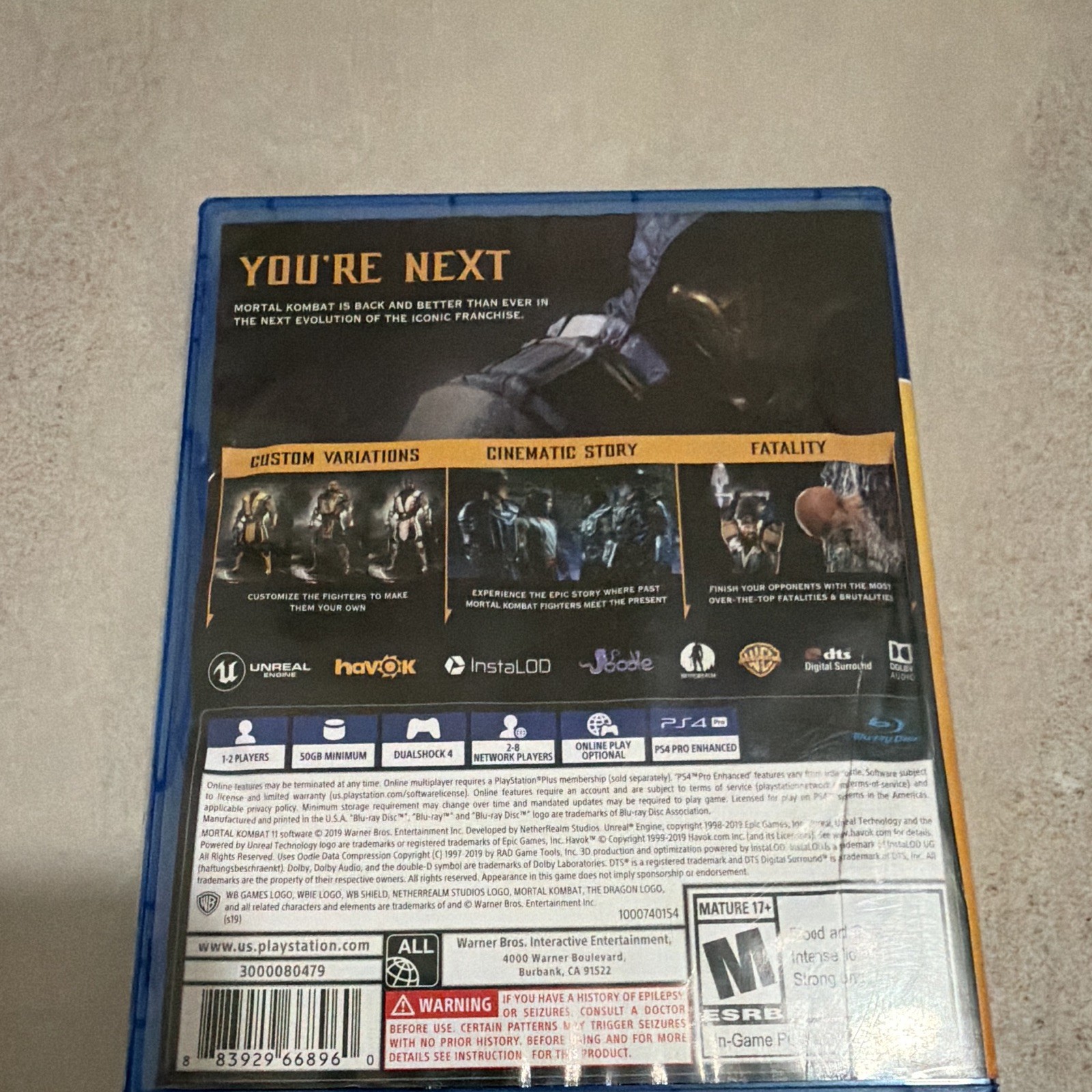 Warner Bros. Mortal Kombat 11 (Mortal Kombat Series) PS4 Fighting M 2019 NTSC