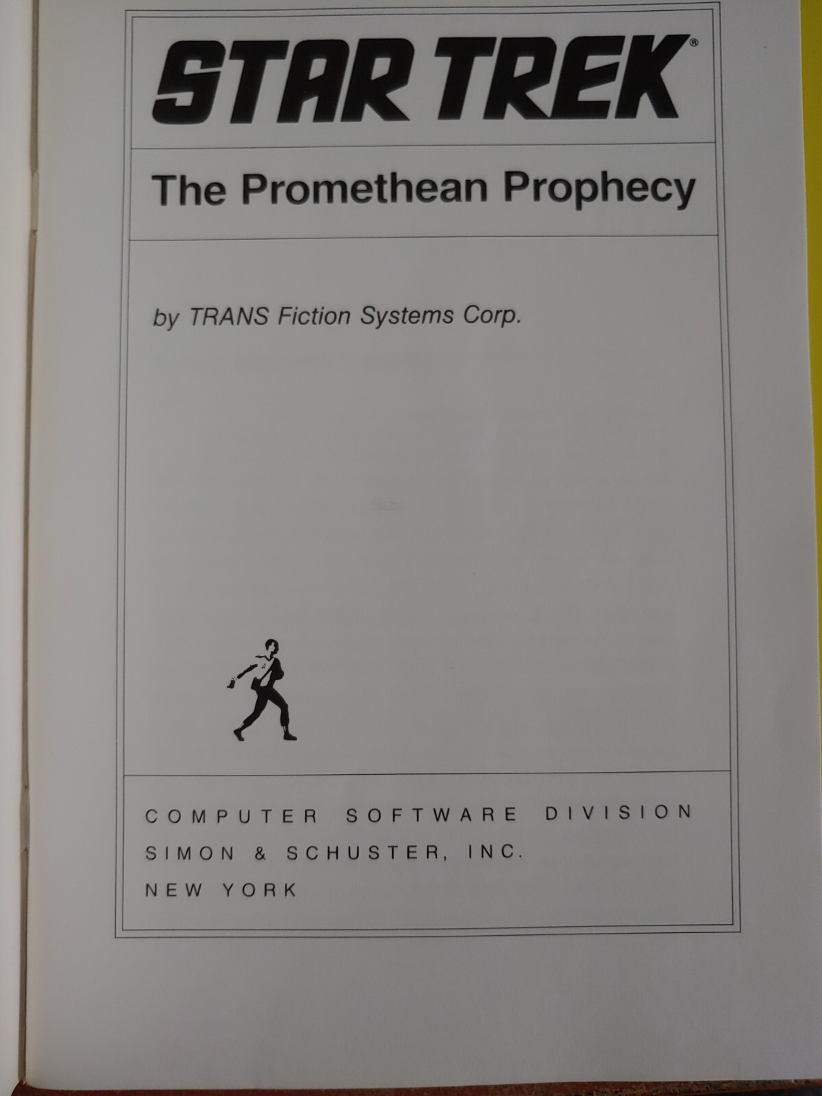 Star Trek – The Promethean Prophecy 1986 – 5.25″ Floppy Book + Discs Complete