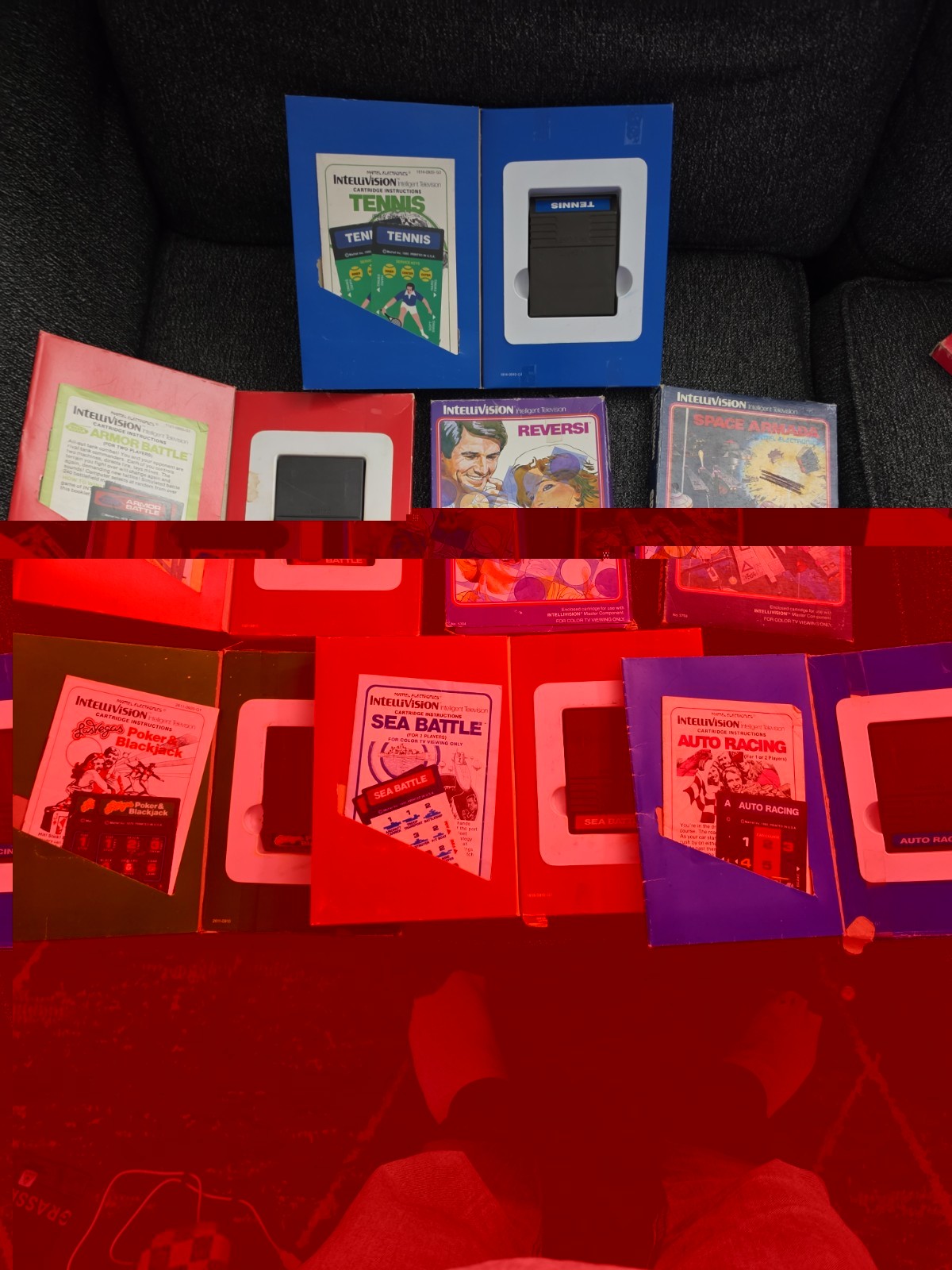 INTELLIVISION GAME BUNDLE. 16 GAMES ALL CIB WITH 2 OVERLAYS.
