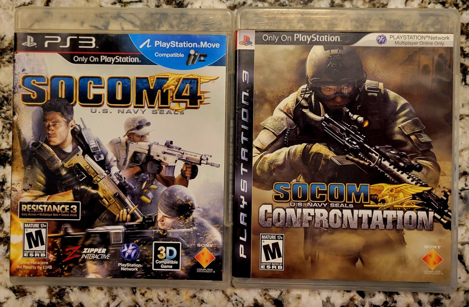 Socom Confrontation & Socom 4 (Sony PlayStation 3 PS3) CIB/ TESTED/ MANUAL