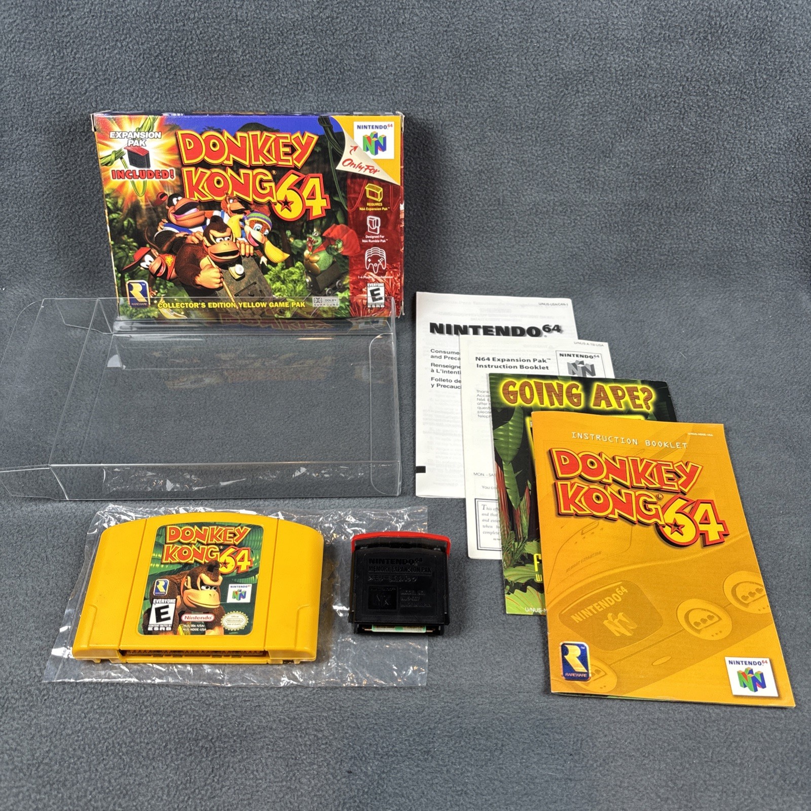 Nintendo 64 – Donkey Kong 64 – Complete w/ Expansion Pak & Box Protector