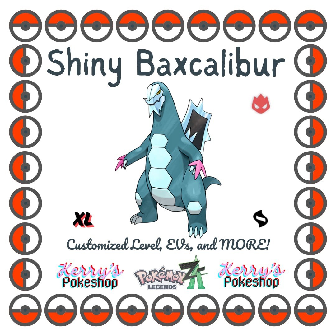 🔥Pokémon Legends ZA🔥 Shiny Alpha Baxcalibur with free item from Lumiose City🌟