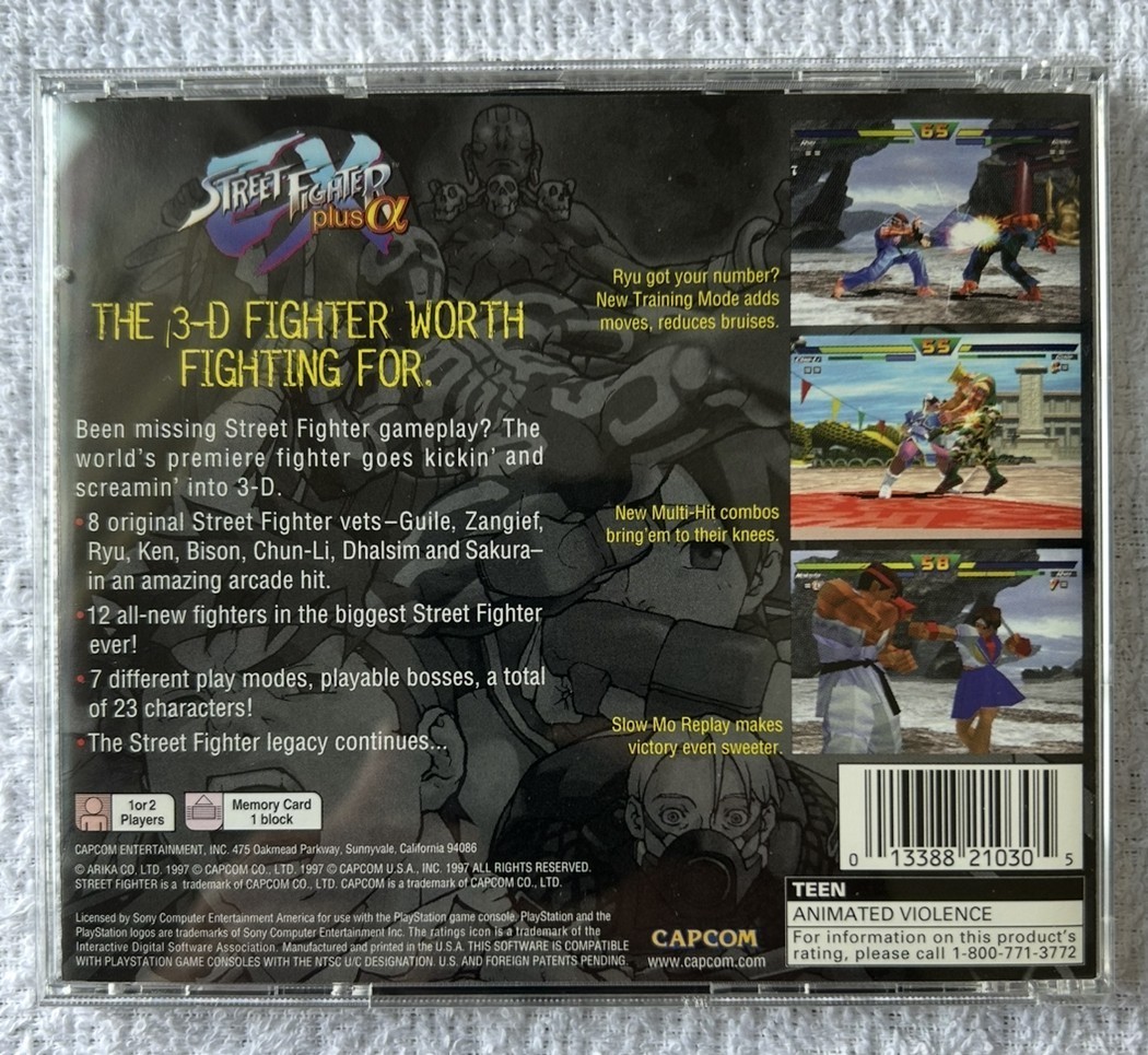 Street Fighter EX Plus Alpha (Sony PlayStation 1, 1997) PS1 CIB please read