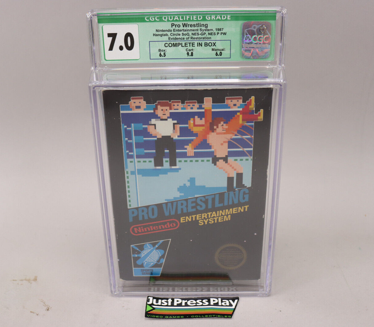 Pro Wrestling Nintendo NES 1987 CIB Complete in Box w/Manual CGC Graded Q7.0