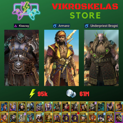 Raid Shadow Legends | Starter acc with Klaazag : 95k energy / 27 Legendary hero