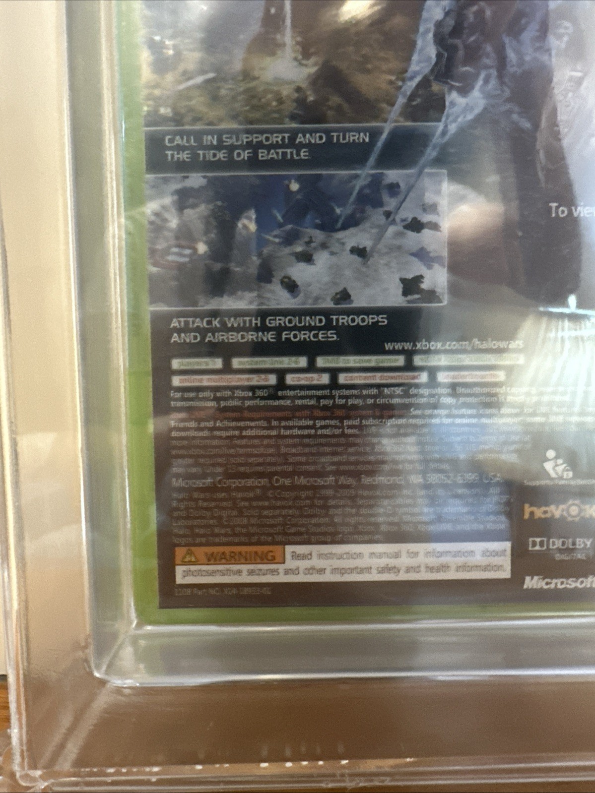 HALO WARS MICROSOFT XBOX 360 WATA 9.2 B+ SEAL DO NOT SELL BEFORE BUNGIE