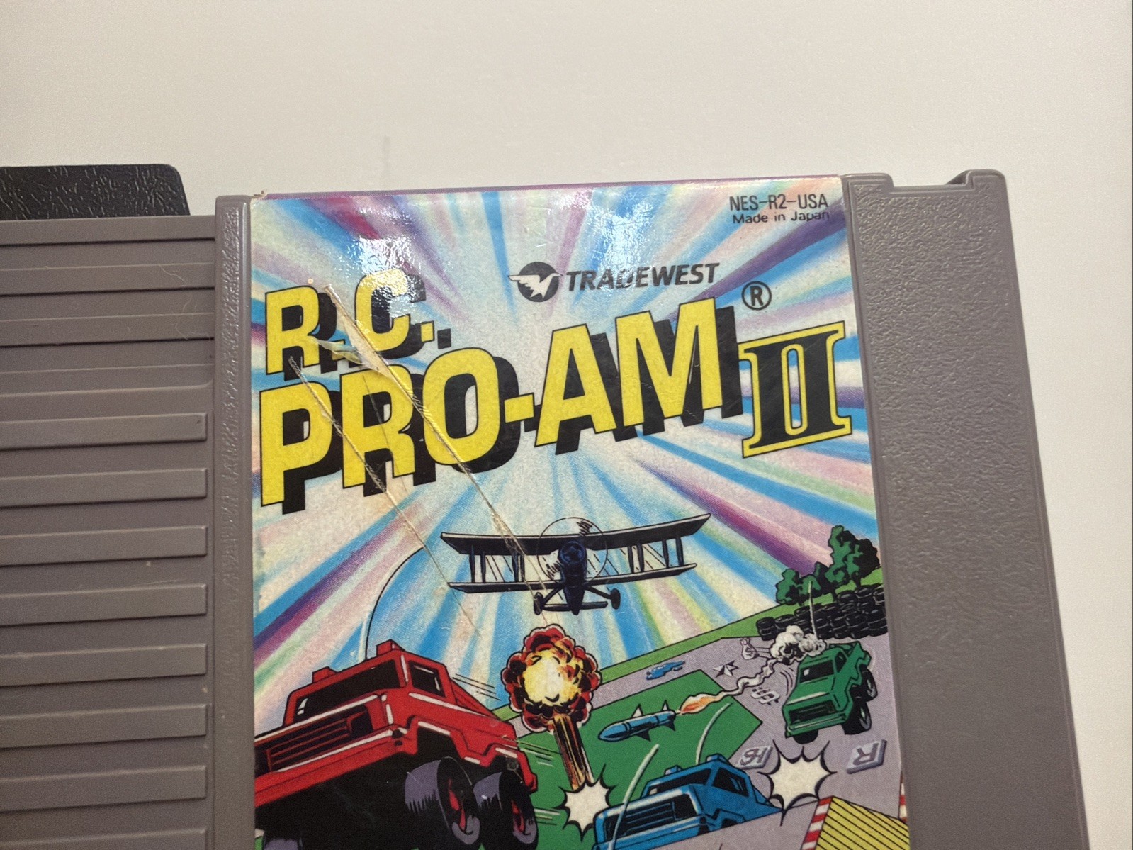 R.C. Pro-AM II 2 Nintendo NES +Dustcover Tested Authentic CLEAN