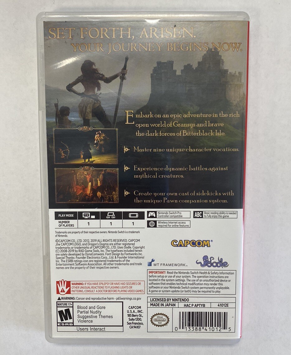 Dragon’s Dogma: Dark Arisen – Nintendo Switch Capcom