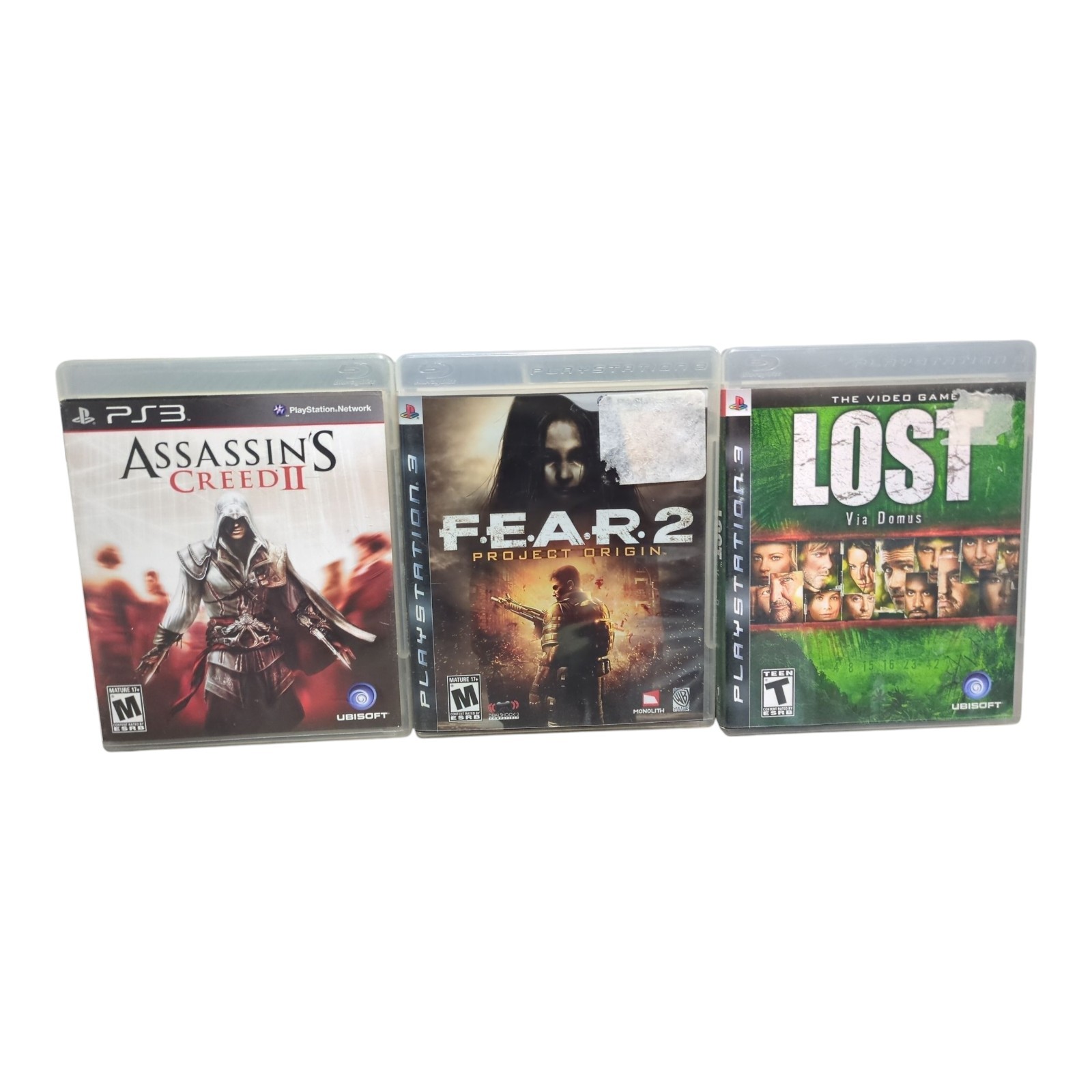PS3 Game Lot – F.E.A.R. 2: Project Origin , LOST , Assassin’s Creed 2
