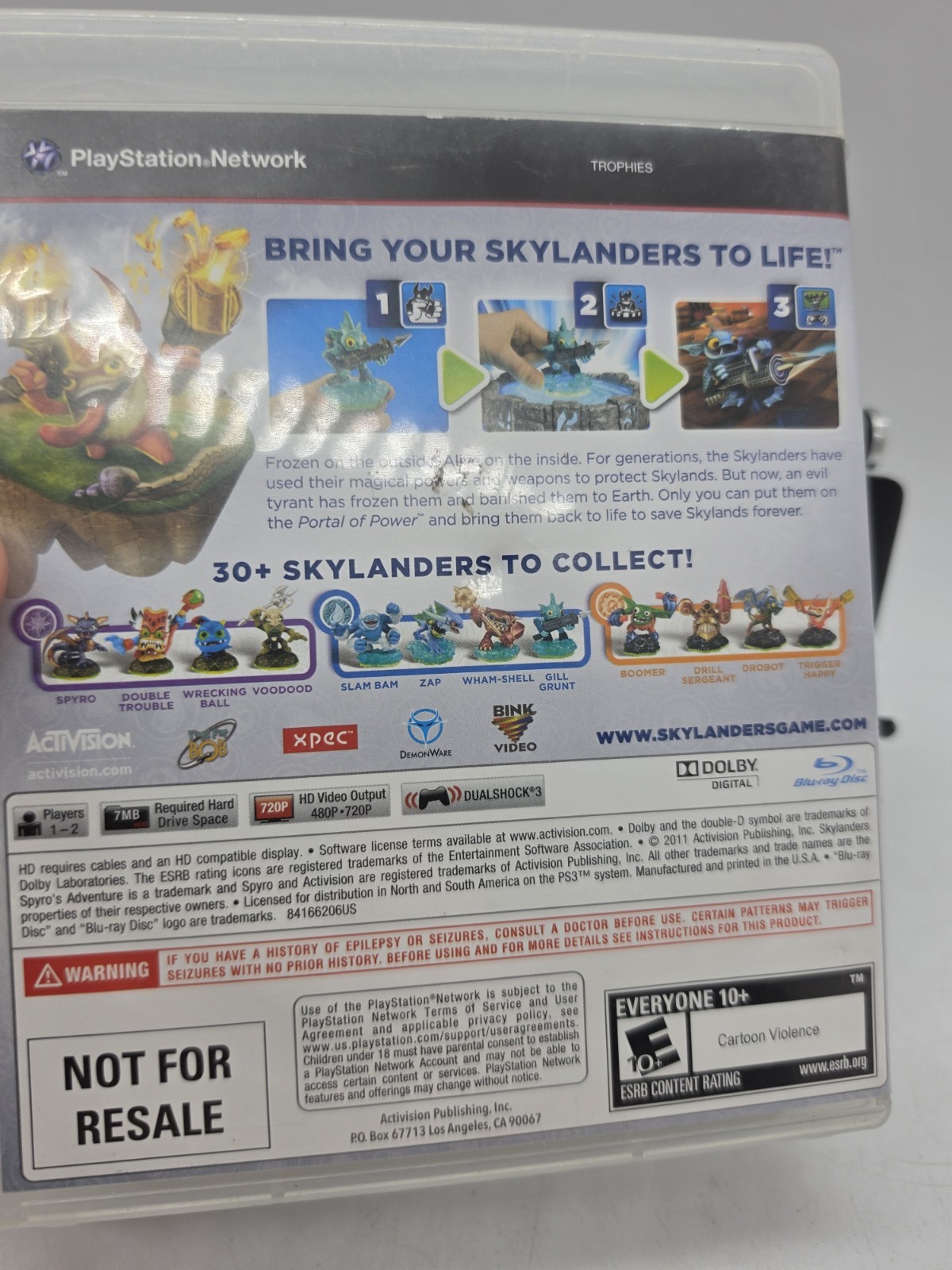 Skylanders Spyro’s Adventure PS3 Cib Complete Mint Tested Working Ps3
