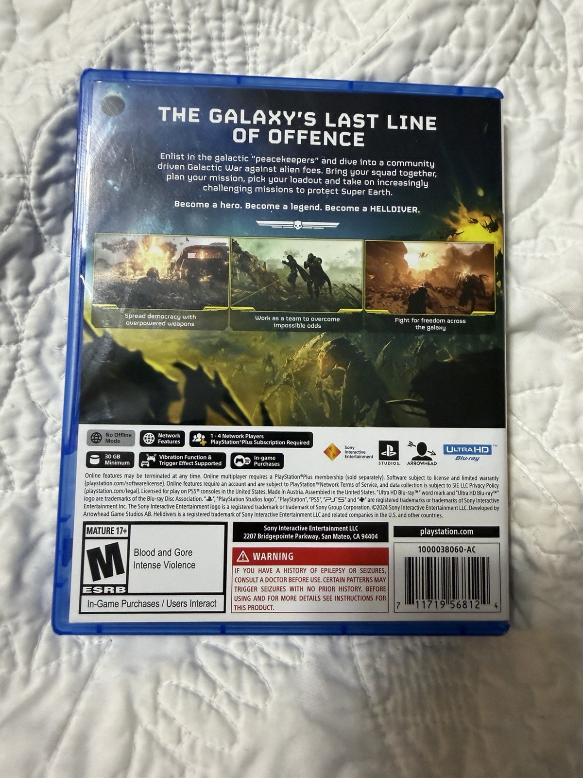 Helldivers 2 PlayStation 5 Disc And Box Original Excellent Never played No Play+