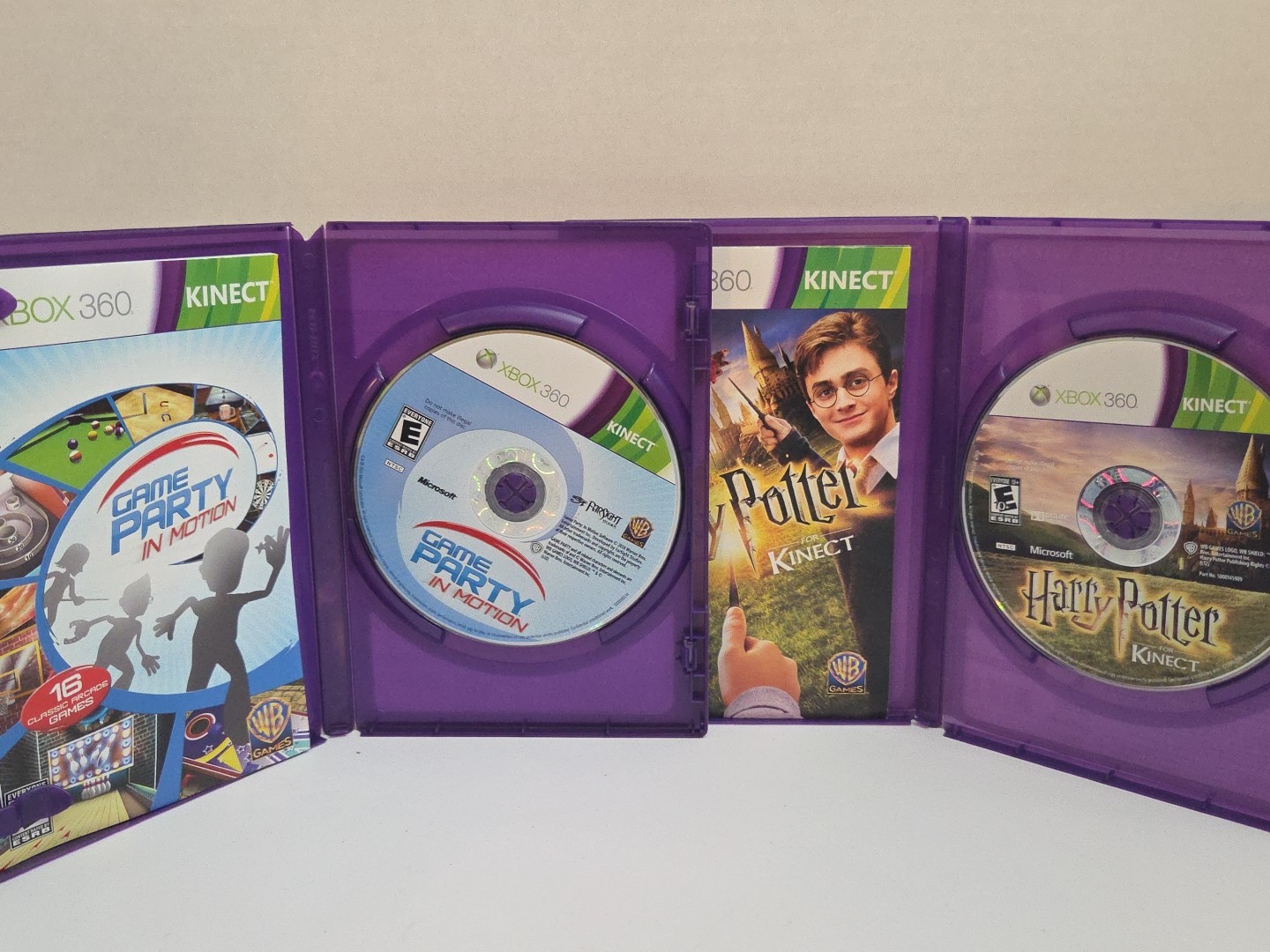 Xbox 360 Kinect Game Lot Star Wars + Harry Potter Tested Family Bundle