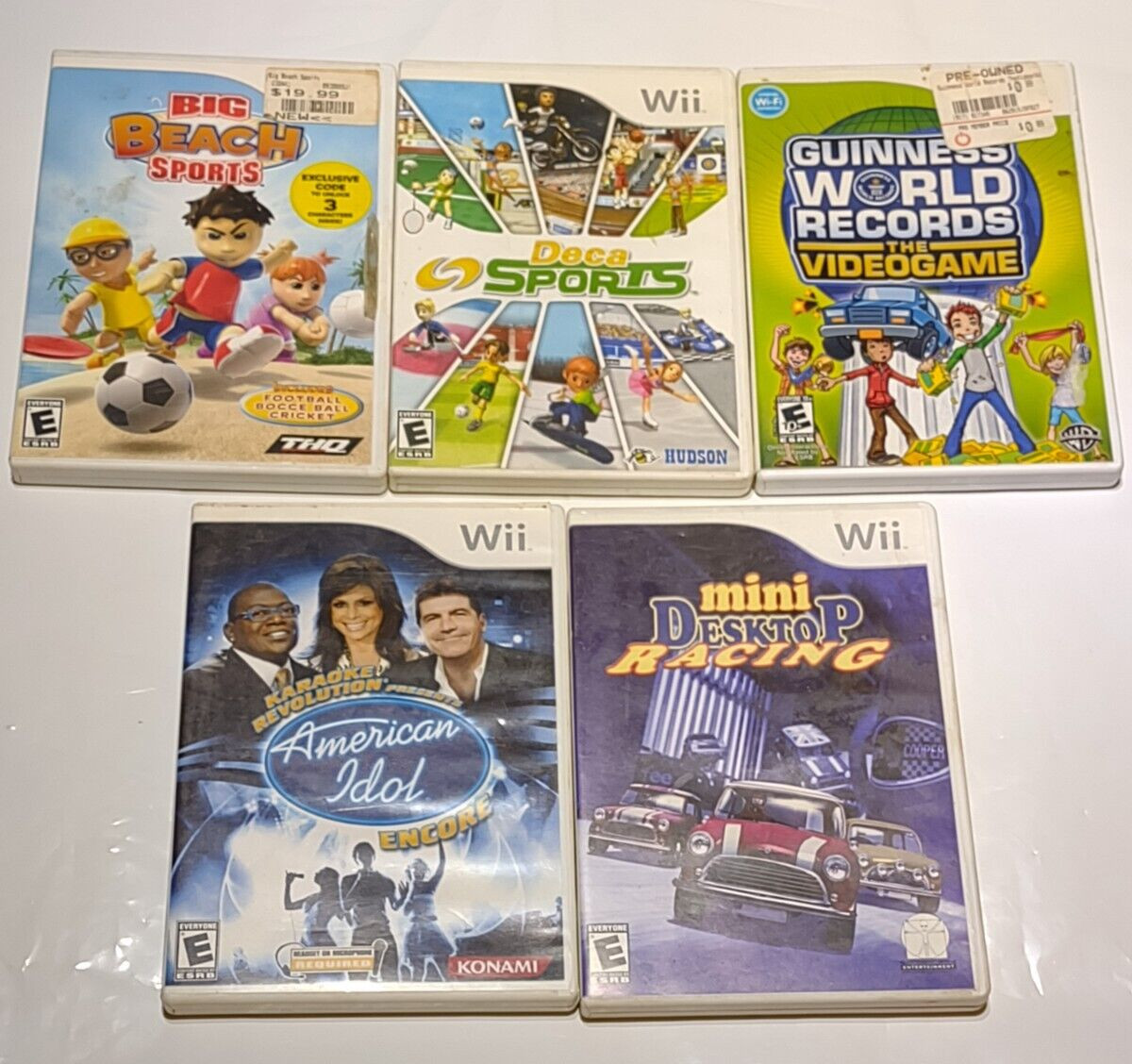Wii Games Bundle Lot Of (5) Various Games