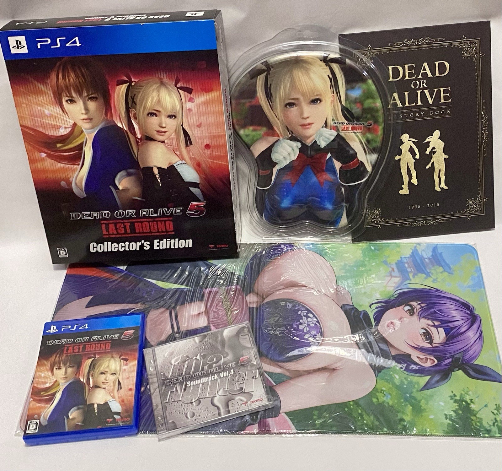 PS4 DEAD OR ALIVE 5 Last Round Collector’s Ed. – Game Marie Rose PAD Book CD+Mat