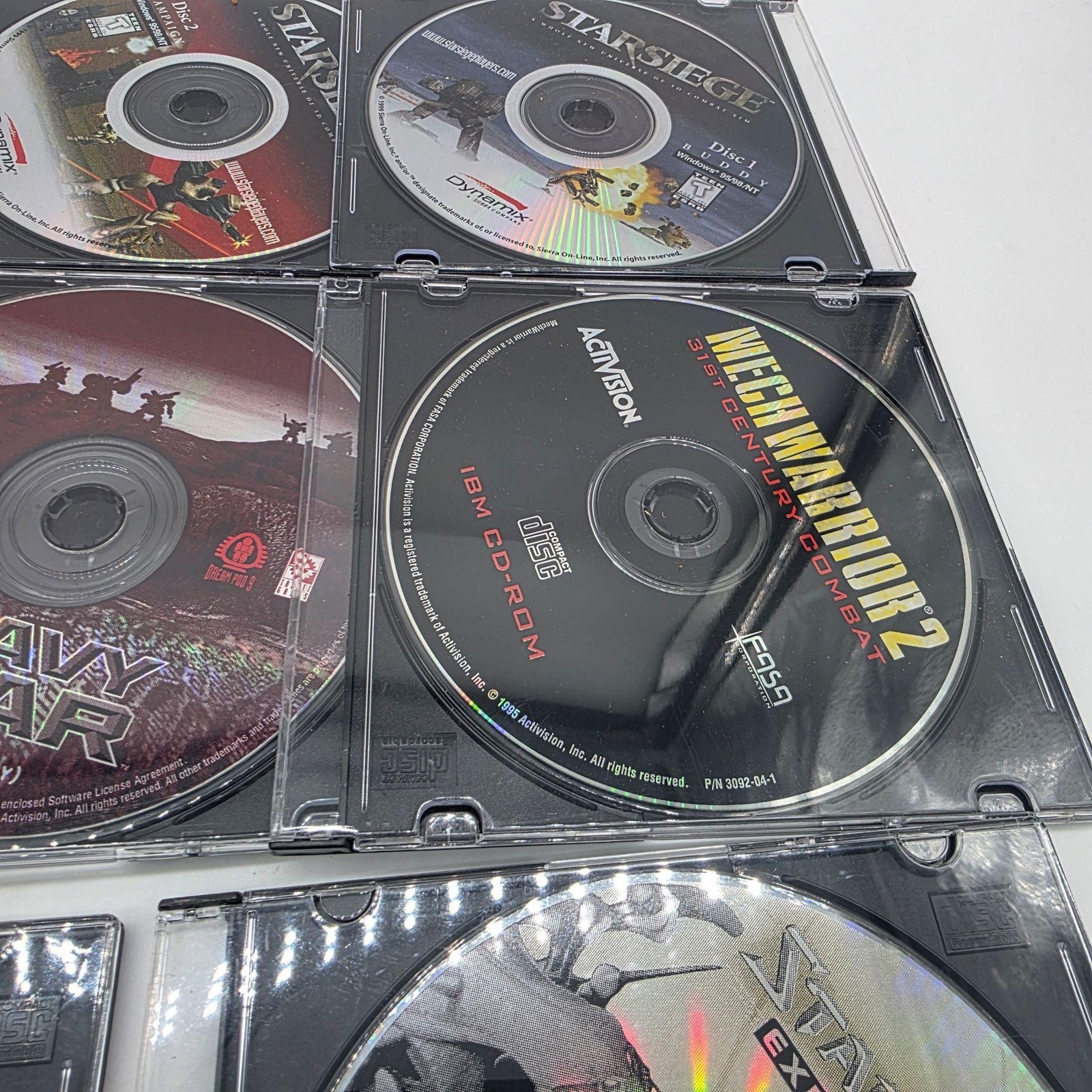 PC CD-ROM Strategy Lot Blizzard StarCraft C&C Generals Starsiege MechWarrior 2