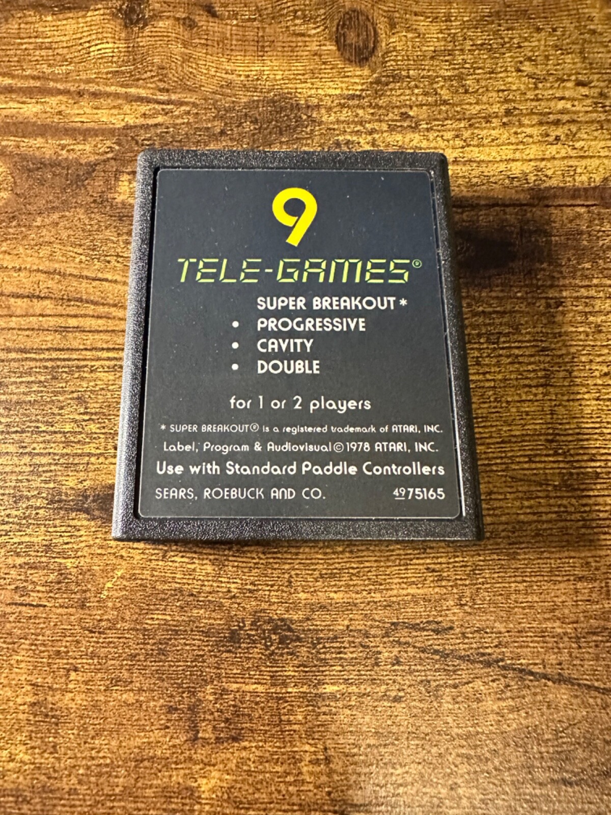 Super Breakout 1978 Sears Tele-Games—Atari 2600 Complete w/ Box, Manual&Cart CIB