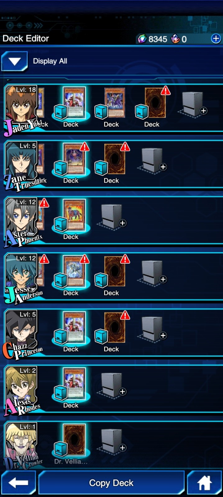 YU GI OH DUEL LINKS IOS, ANDROID, 111 characters, ,9485 gems, 21 decks, 821 box