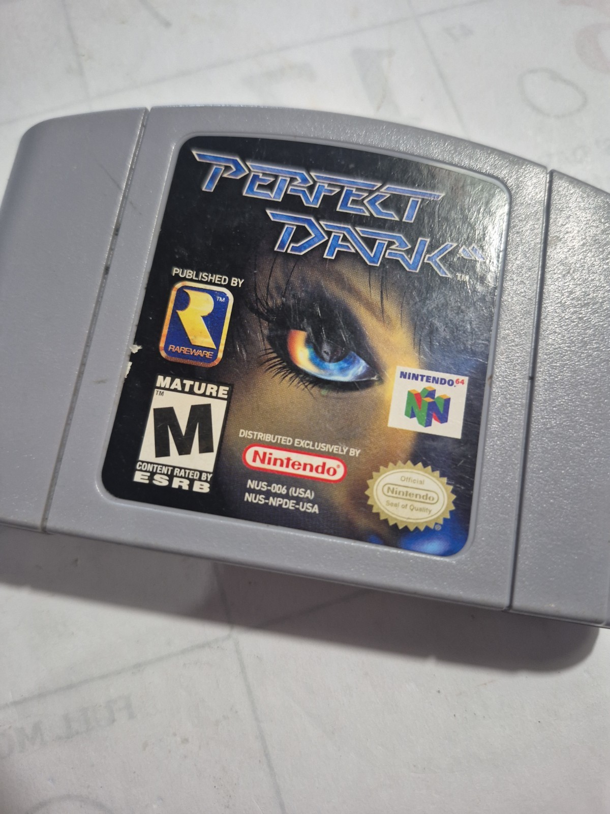 Rareware Perfect Dark Nintendo 64 N64 Game Cartridge Shooter Multiplayer M