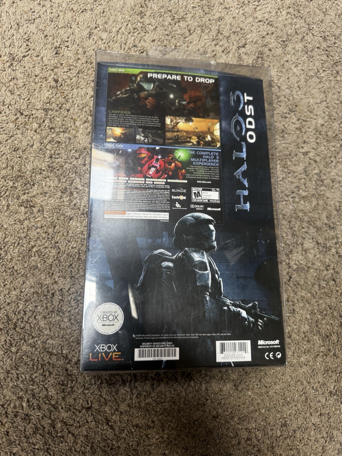 Halo 3 ODST Special Edition, Xbox 360, 2009) Bungie