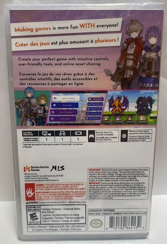 RPG Maker WITH Switch Brand New Game (2024 Misc)