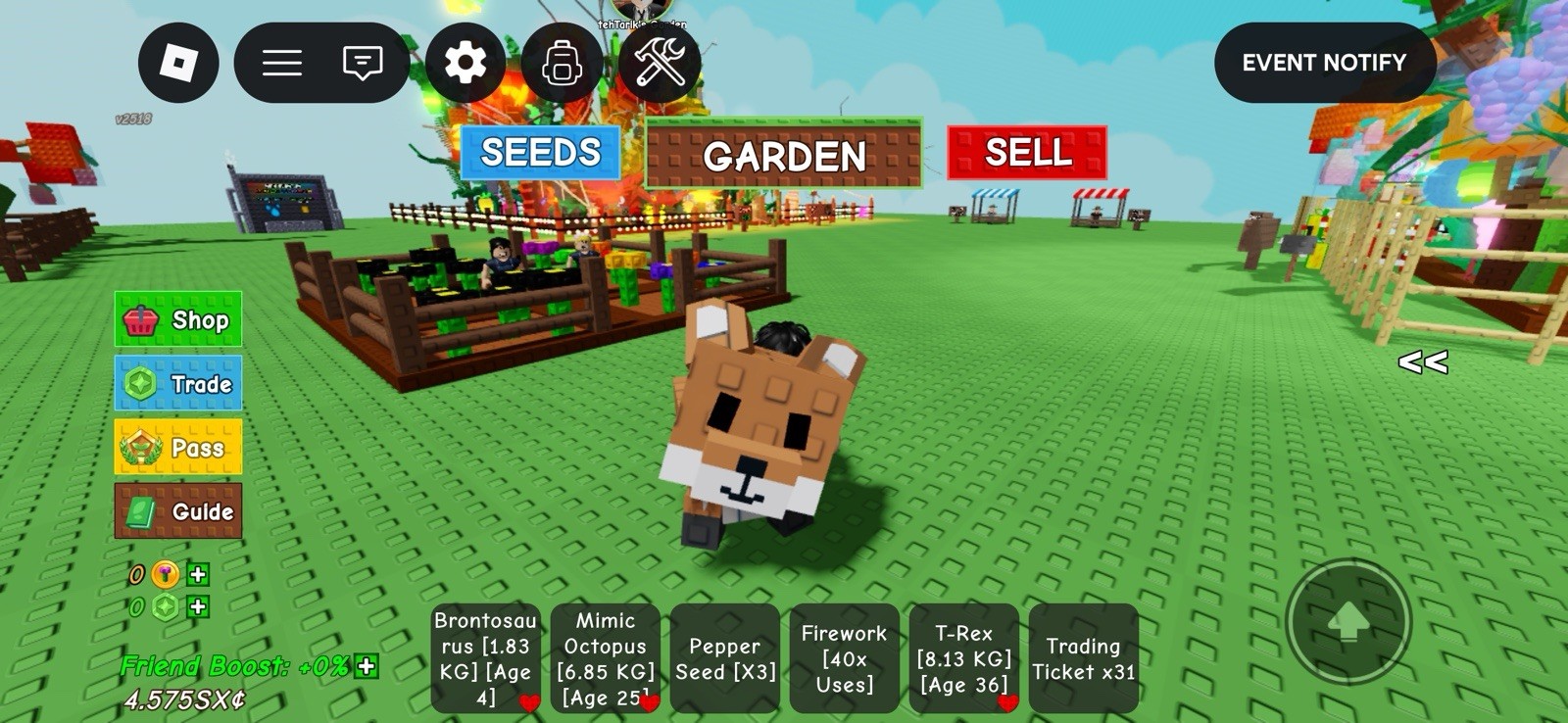 Red fox grow a garden