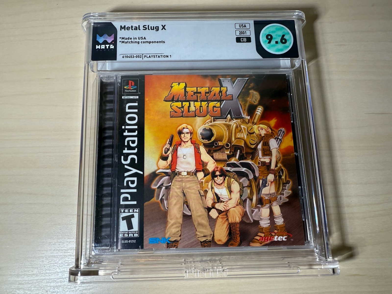 Metal Slug X PlayStation PS1 Game Complete CIB Wata 9.6