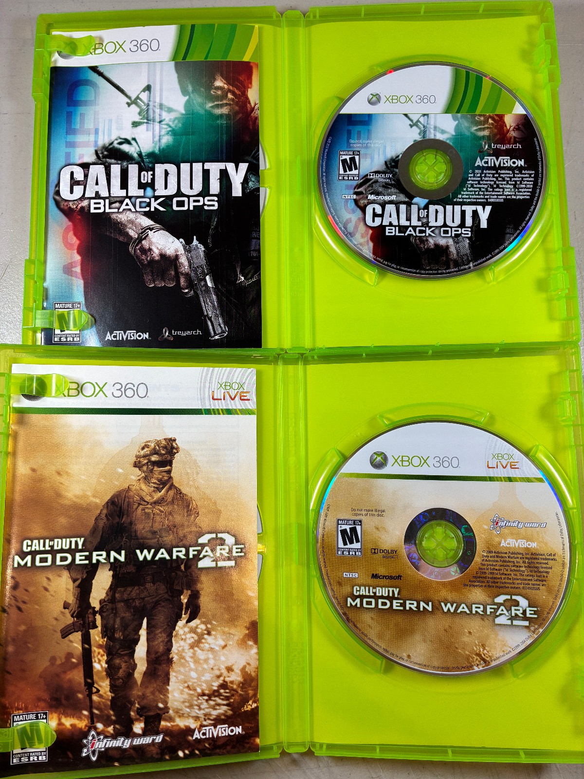 CIB Xbox 360 Lot Call of Duty Black Ops / Modern Warfare 2 / 4 / World at War