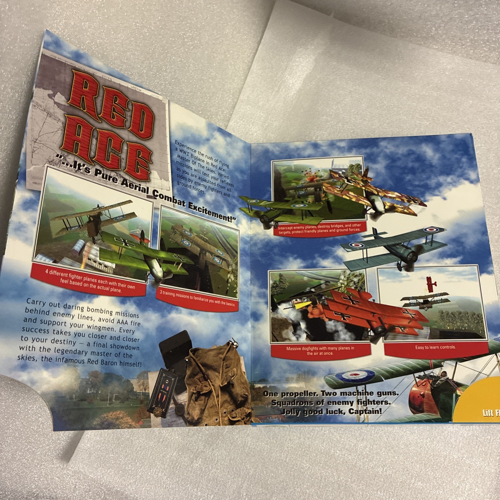 Red Ace Vintage Computer Game Global Star Flying Combat PC BIG BOX BRAND NEW