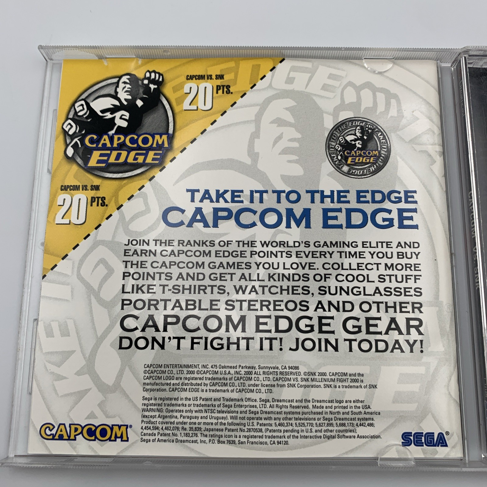 Capcom vs. SNK Sega Dreamcast CIB Complete Disc Case Manual Tested Works