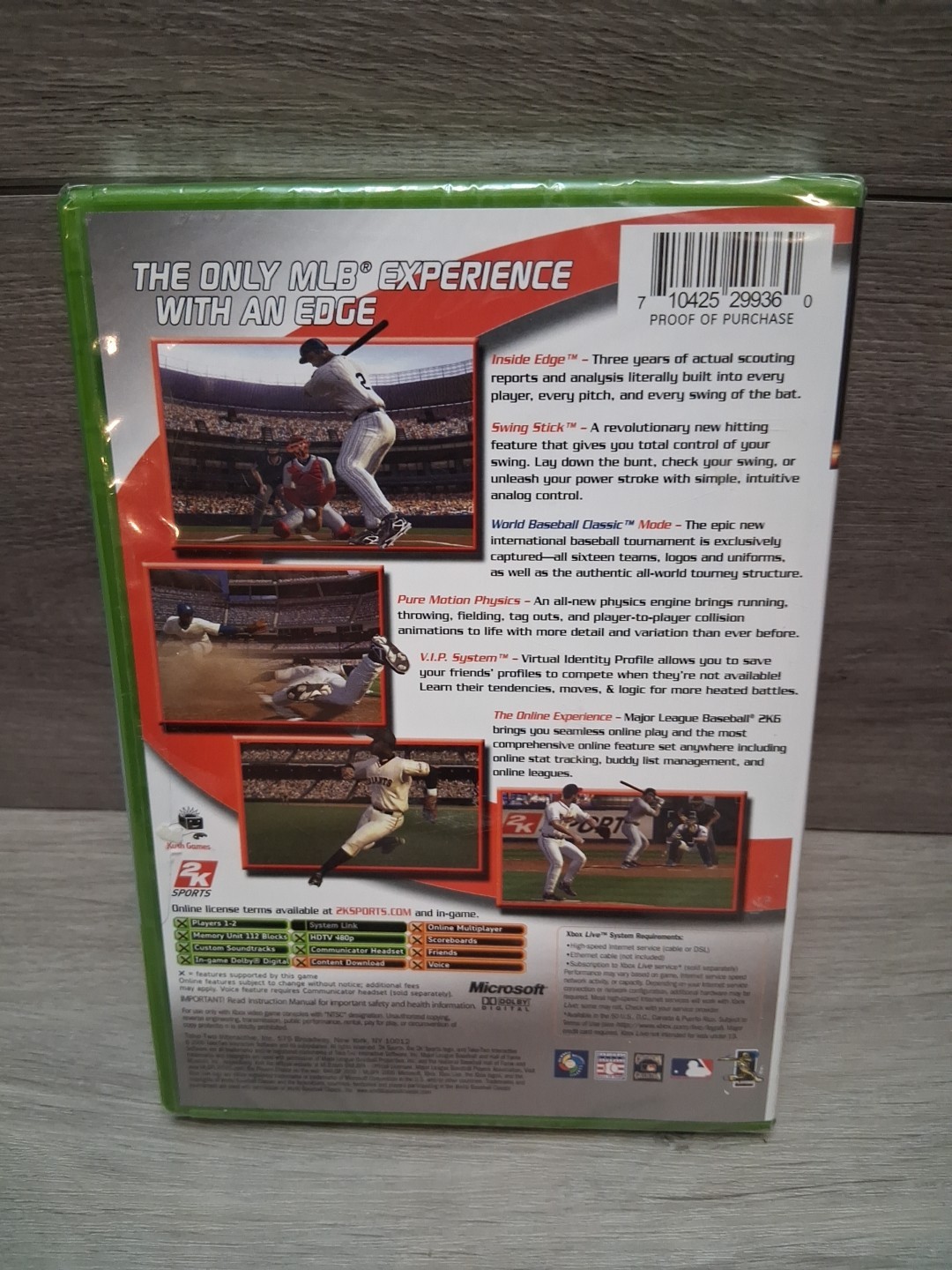 Major League Baseball 2K6 – (Xbox, 2006) *CIB w/ reg card & card pack* VGC