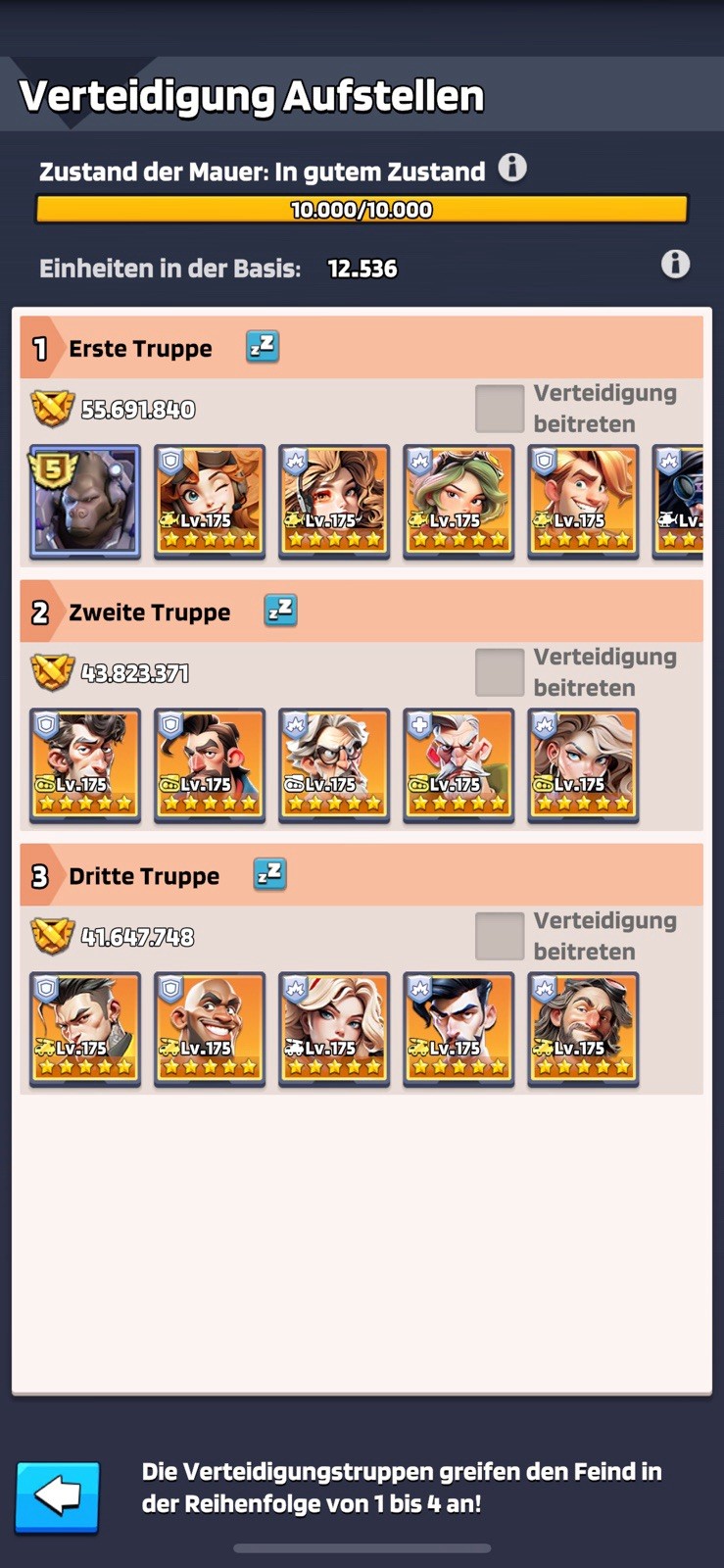 Last War Account | HQ LVL 35 – 250 Mio+ Fighting Power