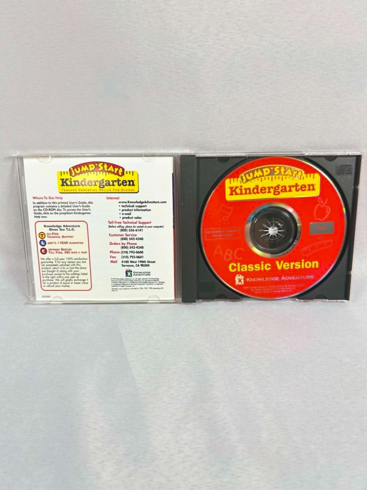 JumpStart Kindergarten v1.2 PC , 1995 Video Game Disk ABC Classic Version