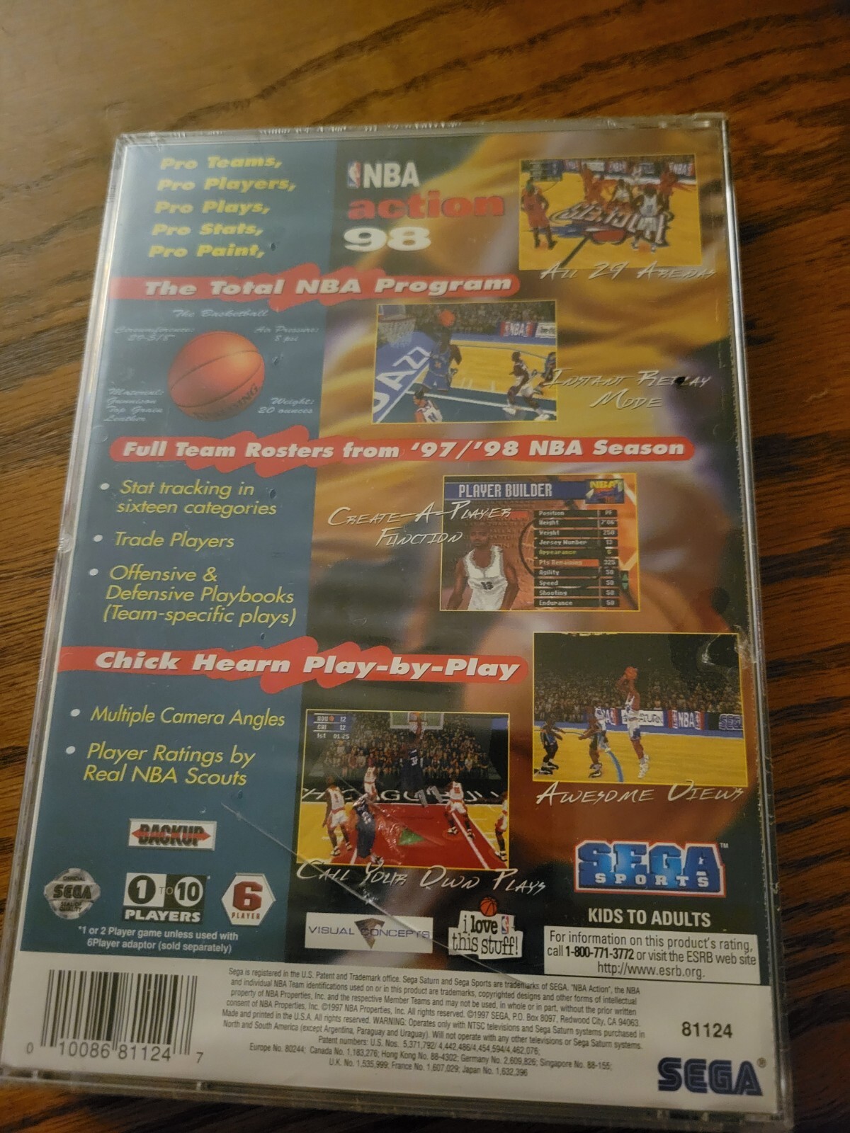 NBA Action 98 (Sega Saturn, 1997) New Sealed RARE