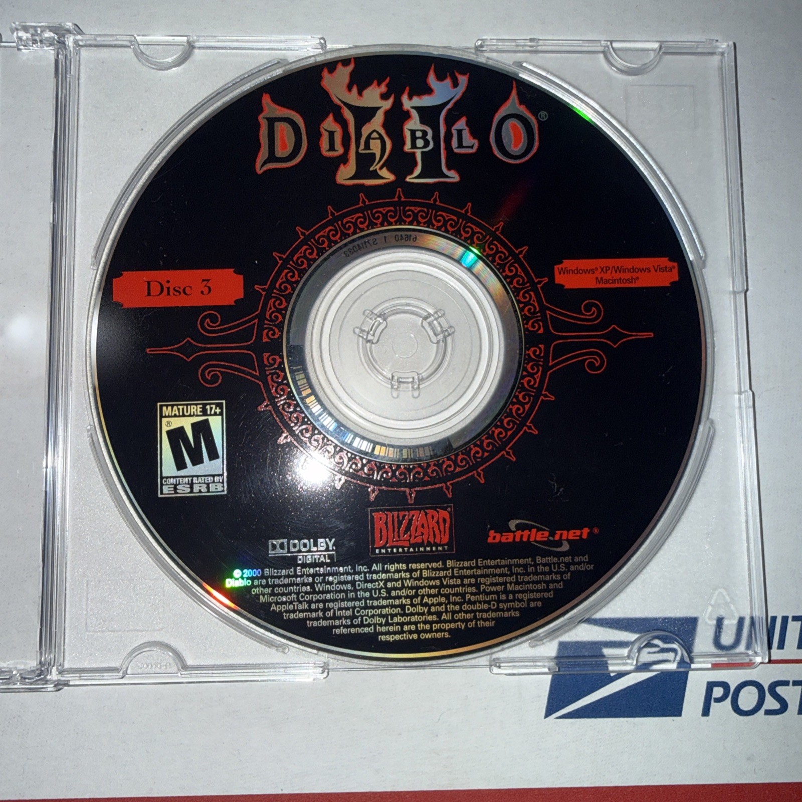 Diablo II (PC, 2000) Disk 1 & 3 With Cd Key