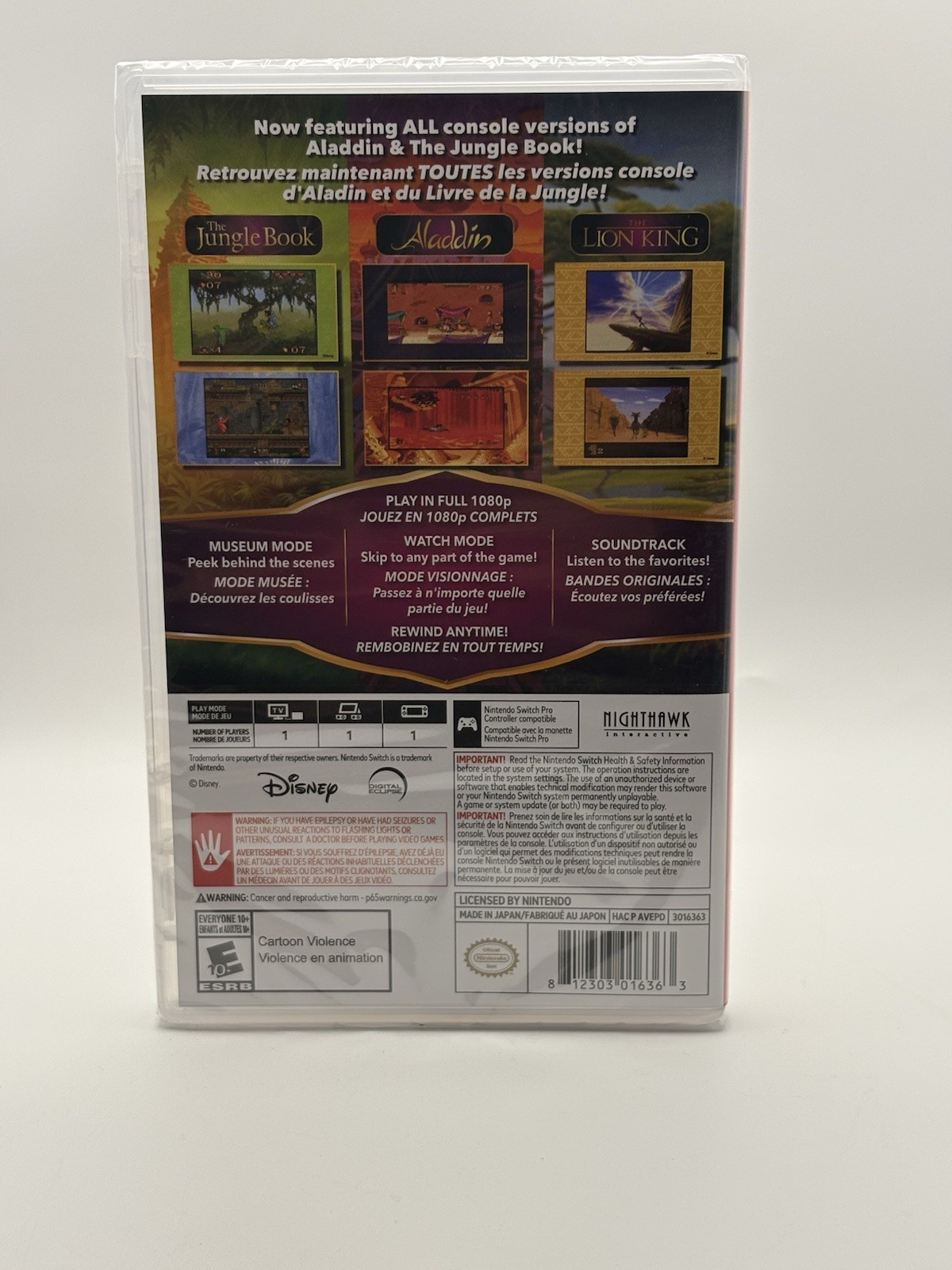 Disney Classic Games Collection Aladdin Lion King Jungle Book Switch New