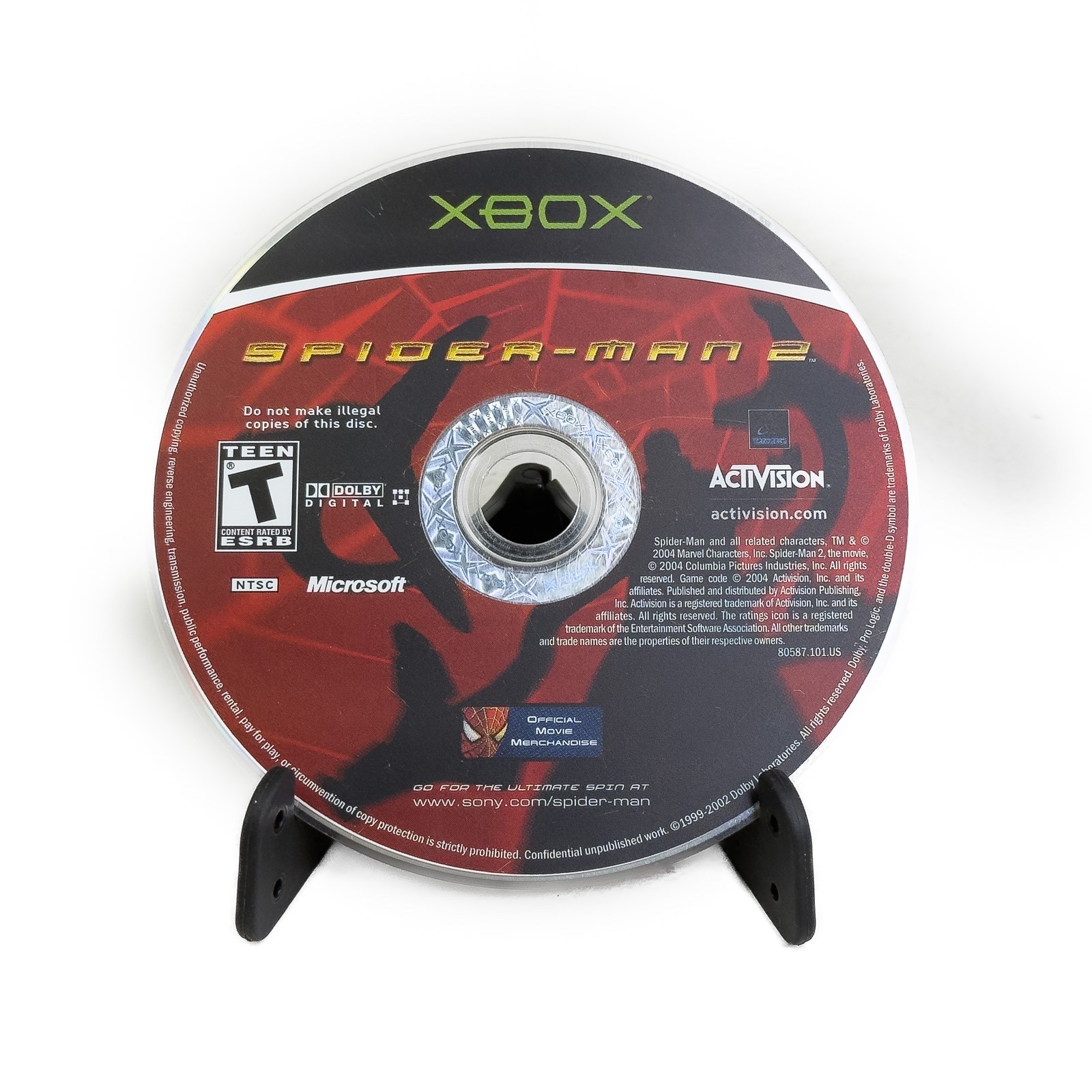 Spider Man 2 (Microsoft Xbox) Authentic, game disc only, Tested/works