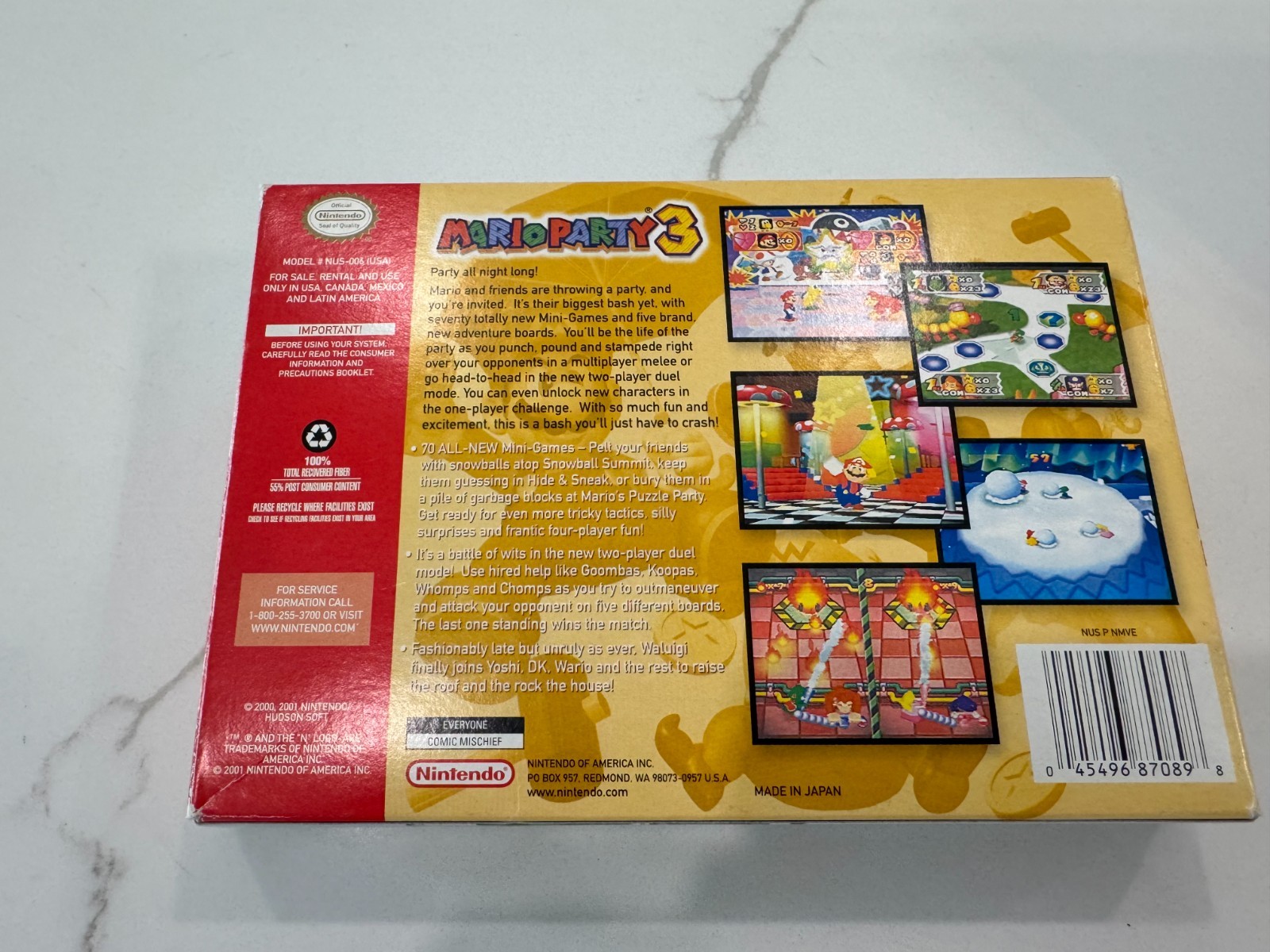 Mario Party 3 Complete in box – excellent condition with protective covers