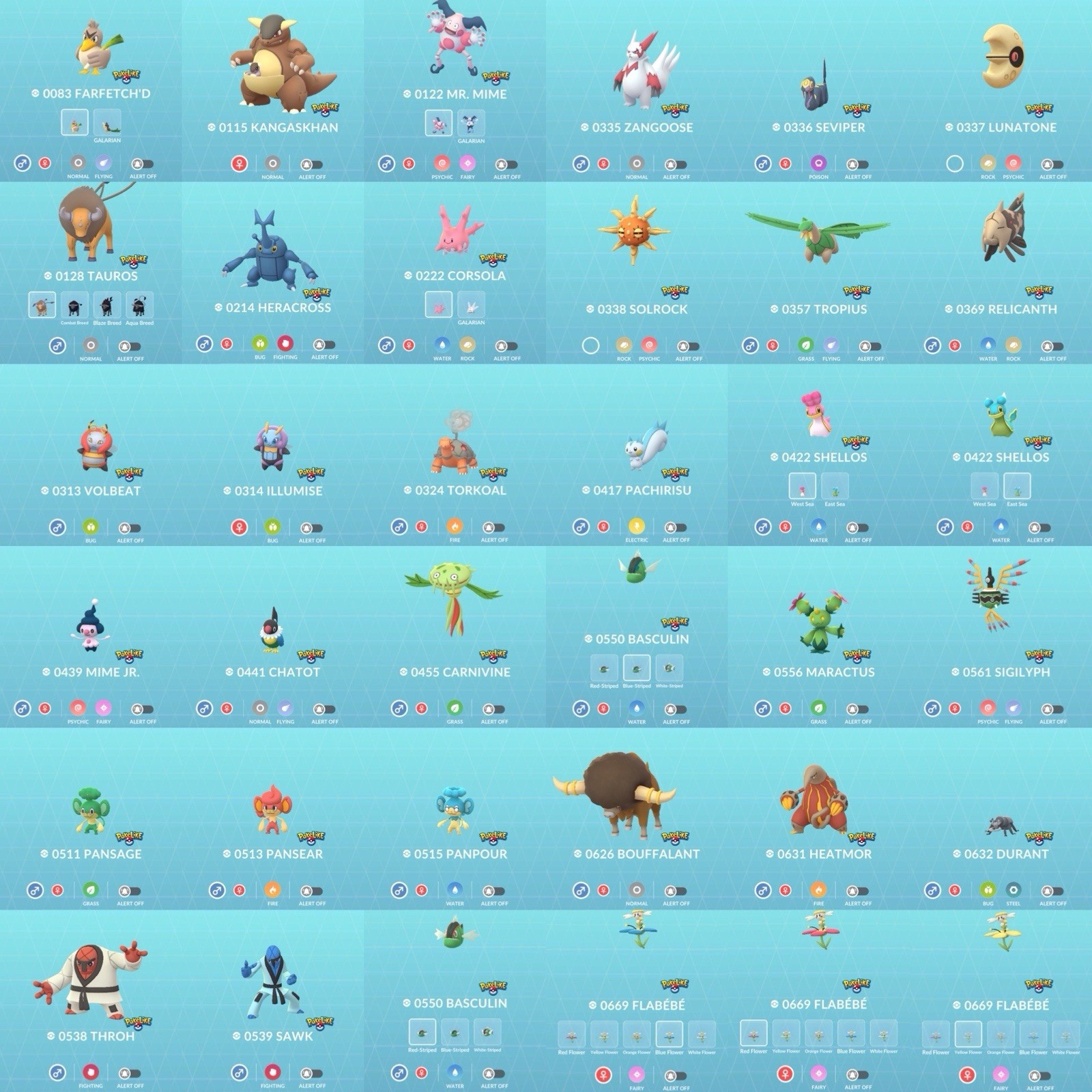 Regional Pokemon Go Tr@de – COMPLETE YOUR POKEDEX – 20K Stardust Required