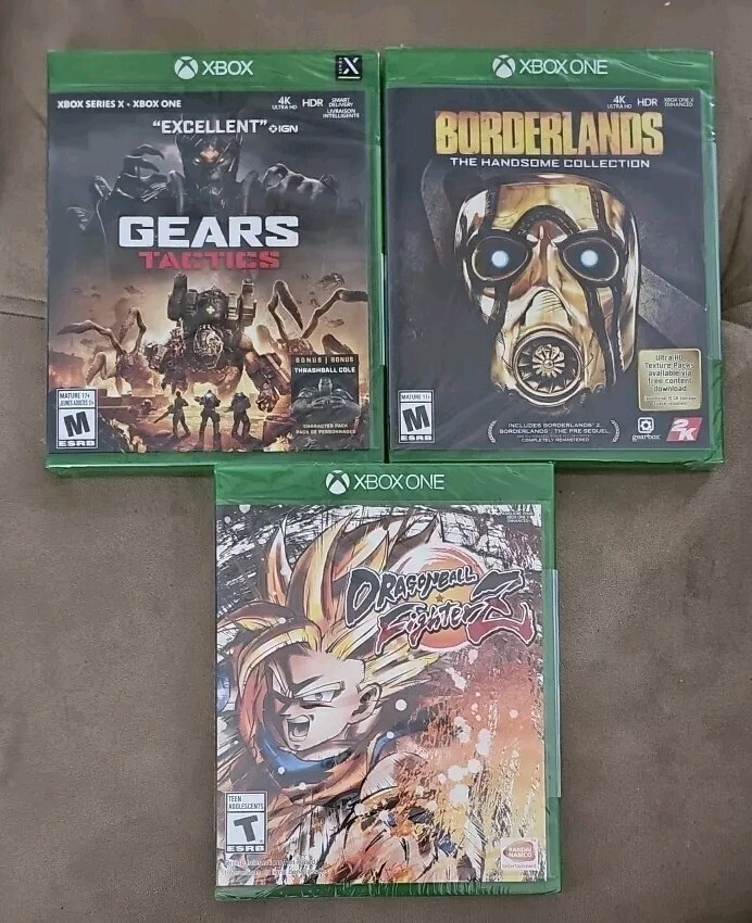 XBOX ONE Games LOT Dragon Ball Fighter Z BORDERLANDS Gears Tactics BRAND NEW