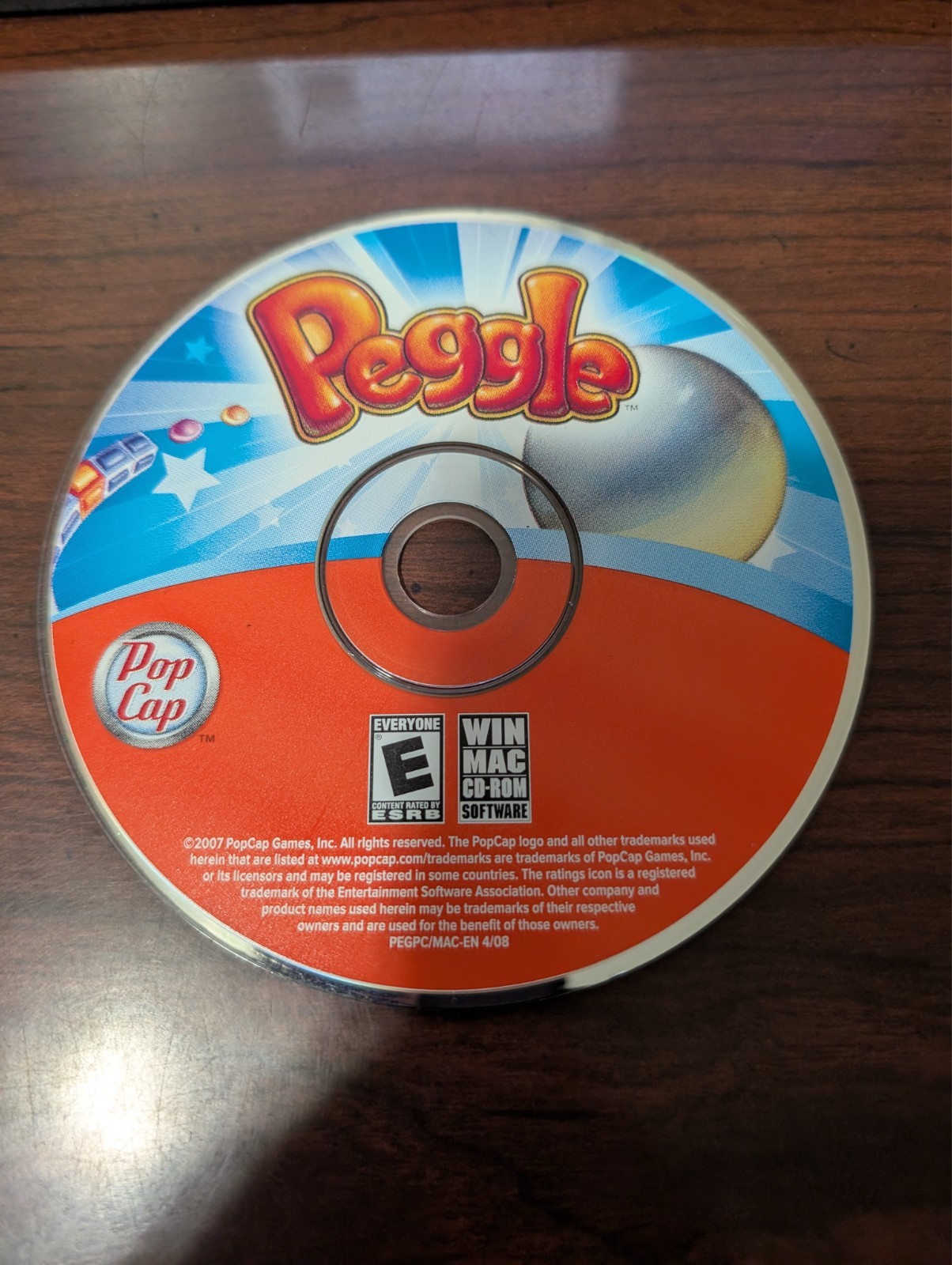 Peggle (Windows PC MAC, 2007) NO TRACKING- DISC ONLY 8365