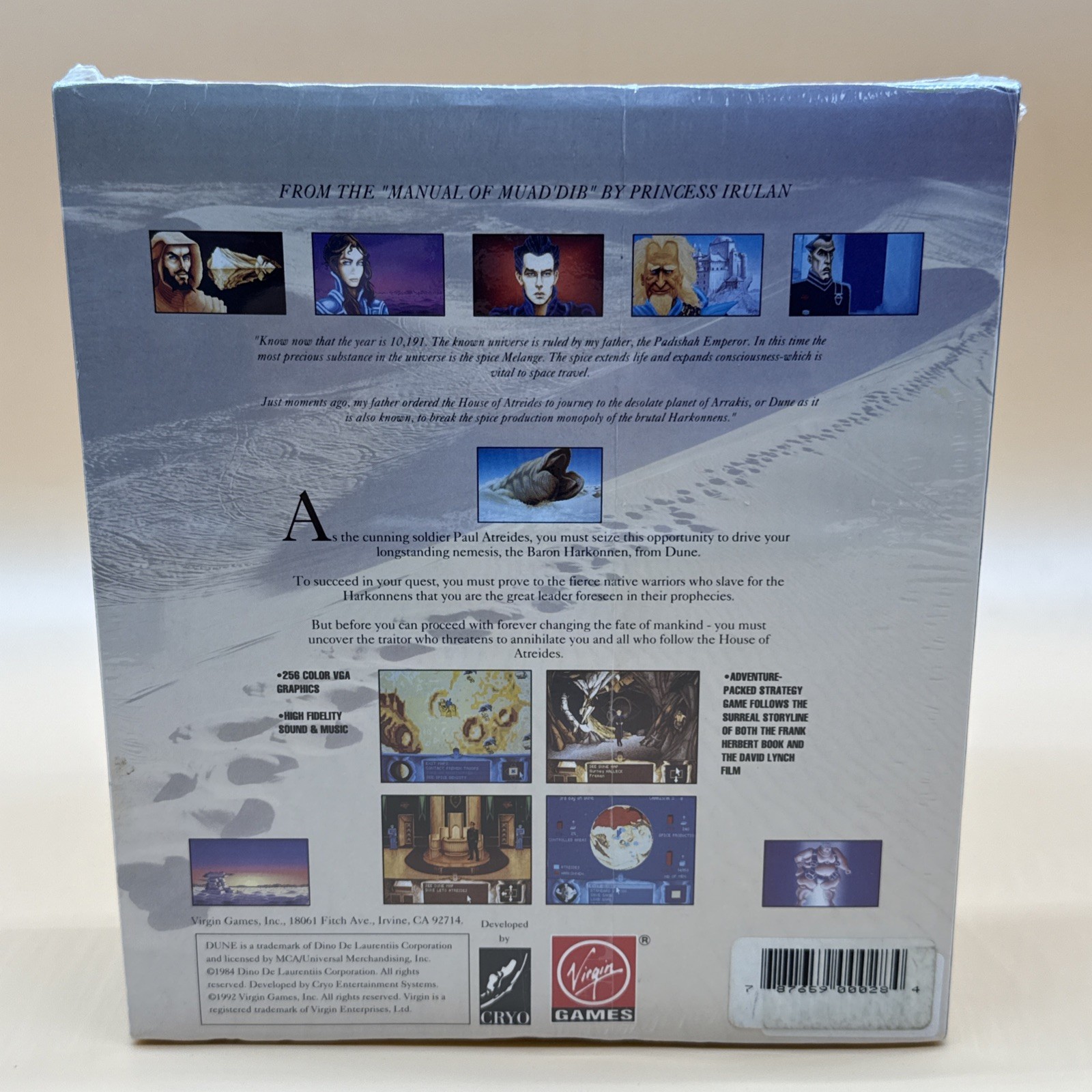 Dune 1992 Virgin Interactive PC Game 3.5″ Floppy Kyle MacLachlan – Sealed READ!