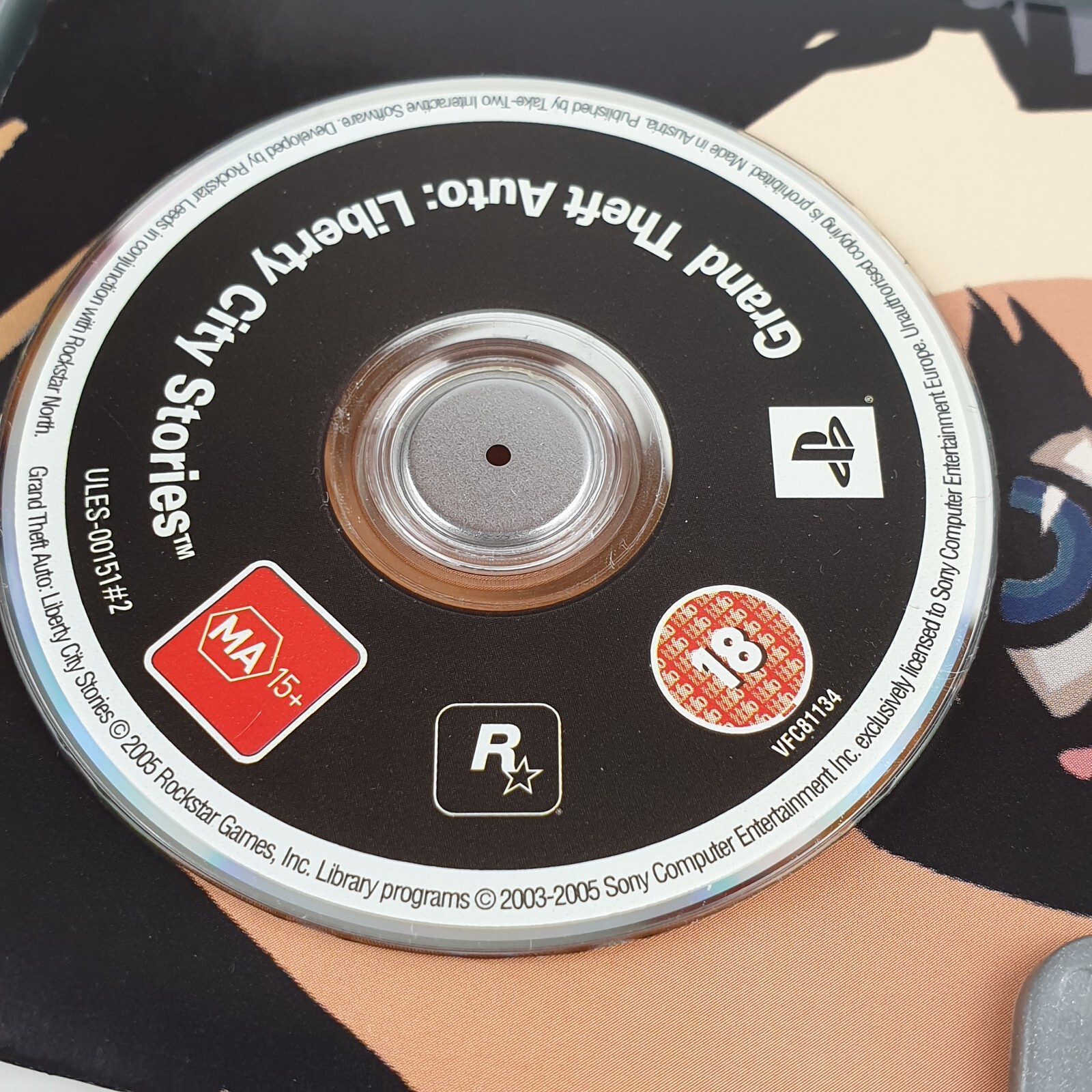 PSP Grand Theft Auto Liberty City Stories Sony MA15 2007 Playstation PAL Manual